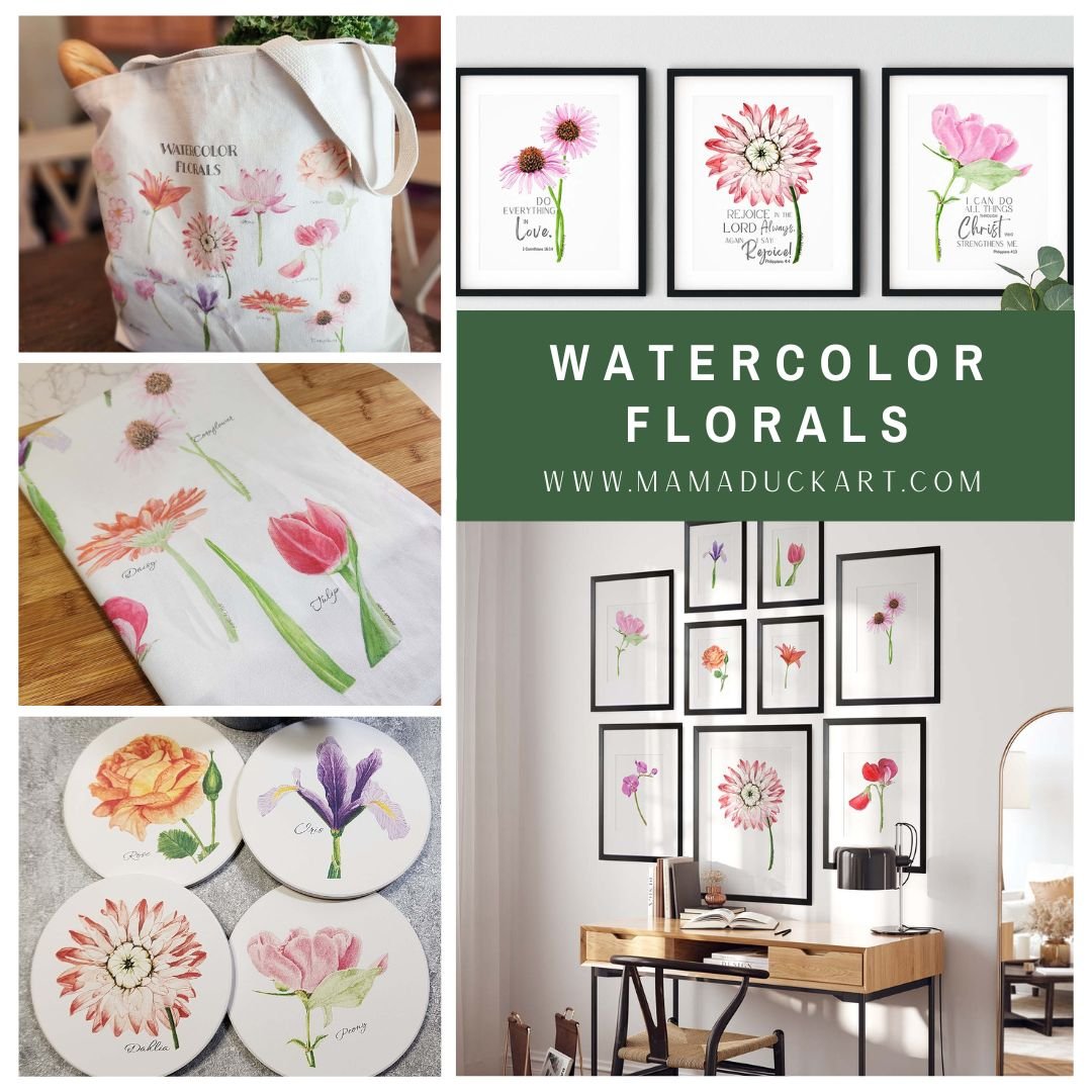 Mother's Day is Sunday, May 10! Are you ready? Why not get your mom, wife, aunt, grandmother, or friend a special and unique gift this year? At MamaDuck Art, we have the perfect options for those floral loving ladies out there with gifts, including f