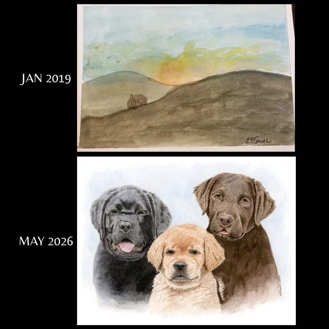 Hi, I'm Beth... a self-taught, nature-inspired watercolor artist. But in January of 2019 in my mid-50s, being an artist wasn't the goal... surviving grief was. And discovering watercolor was the creative outlet I needed to process the grief and come 