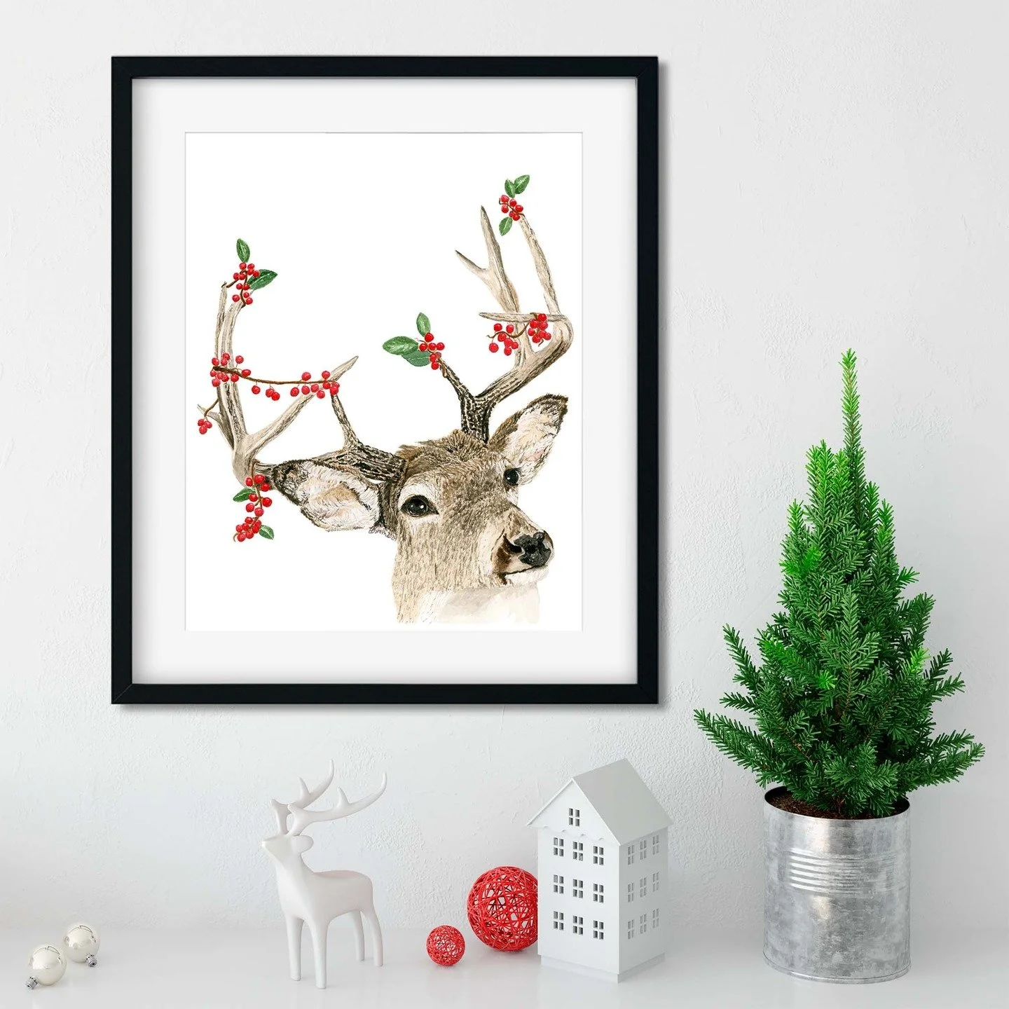 Hey, friends! It's a holiday throwback! Just sharing the "Festive Deer" holiday painting from a couple of years ago because I'm busy in the studio and can't share photos of what I'm up to. It's that time of year, and holiday planning is in 