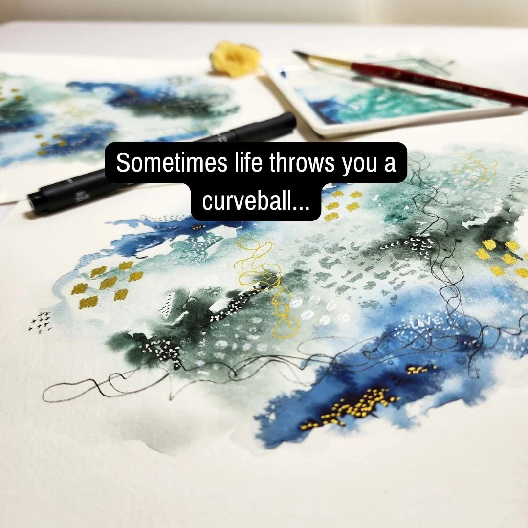 Sometimes life throws you a curveball... how you catch it makes all the difference. I discovered watercolor when I was reeling from loss... my dad, then my brother, then my mom... all in just over 3 years. Watercolor was the distraction I needed, and
