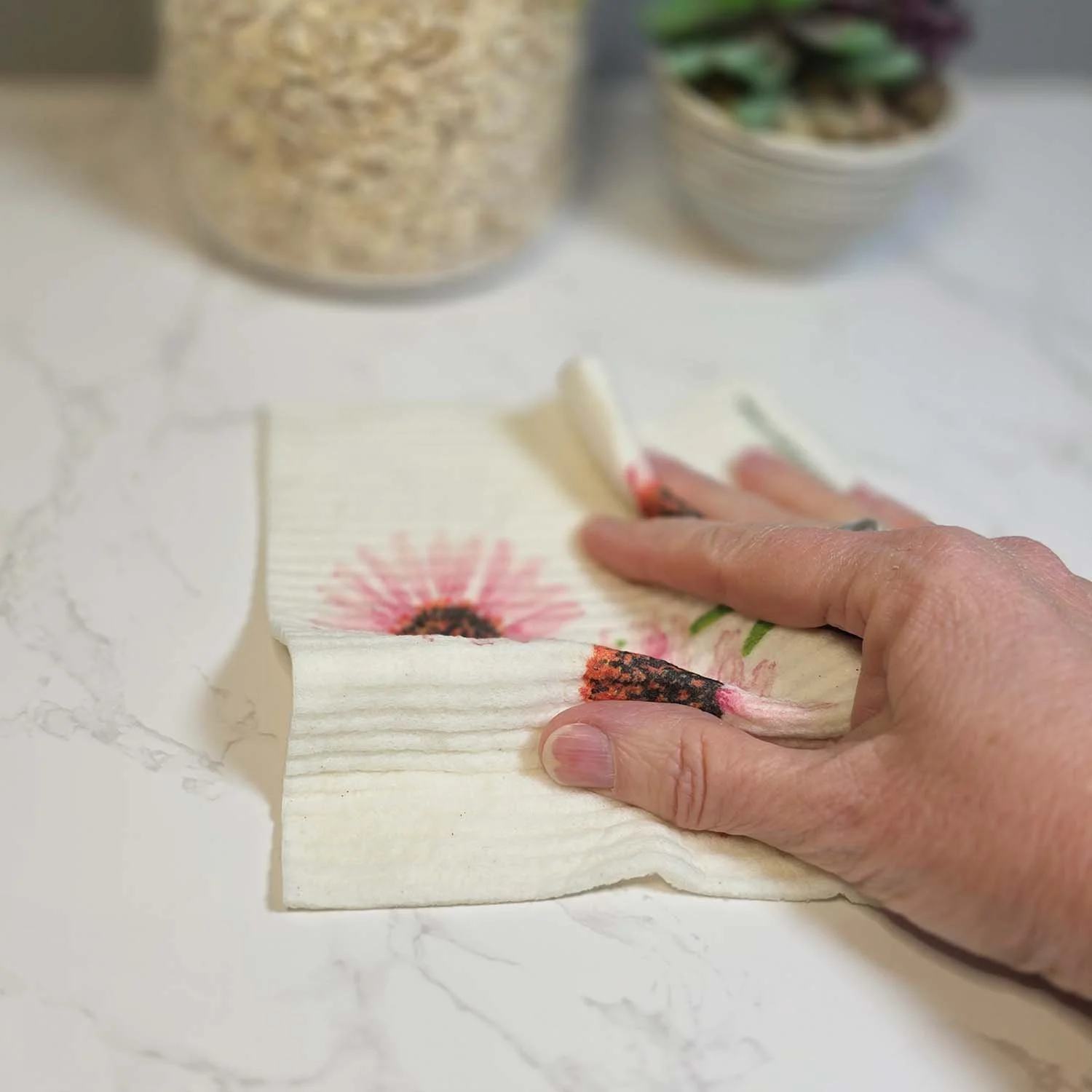 COMING SOON to the Holiday Shop - Swedish dishcloths from MamaDuck Art! A little nature-inspired watercolor beauty for the everyday. Featuring my original watercolor artwork of a cardinal perched on a holly branch, cheerful coneflowers, and fresh gar