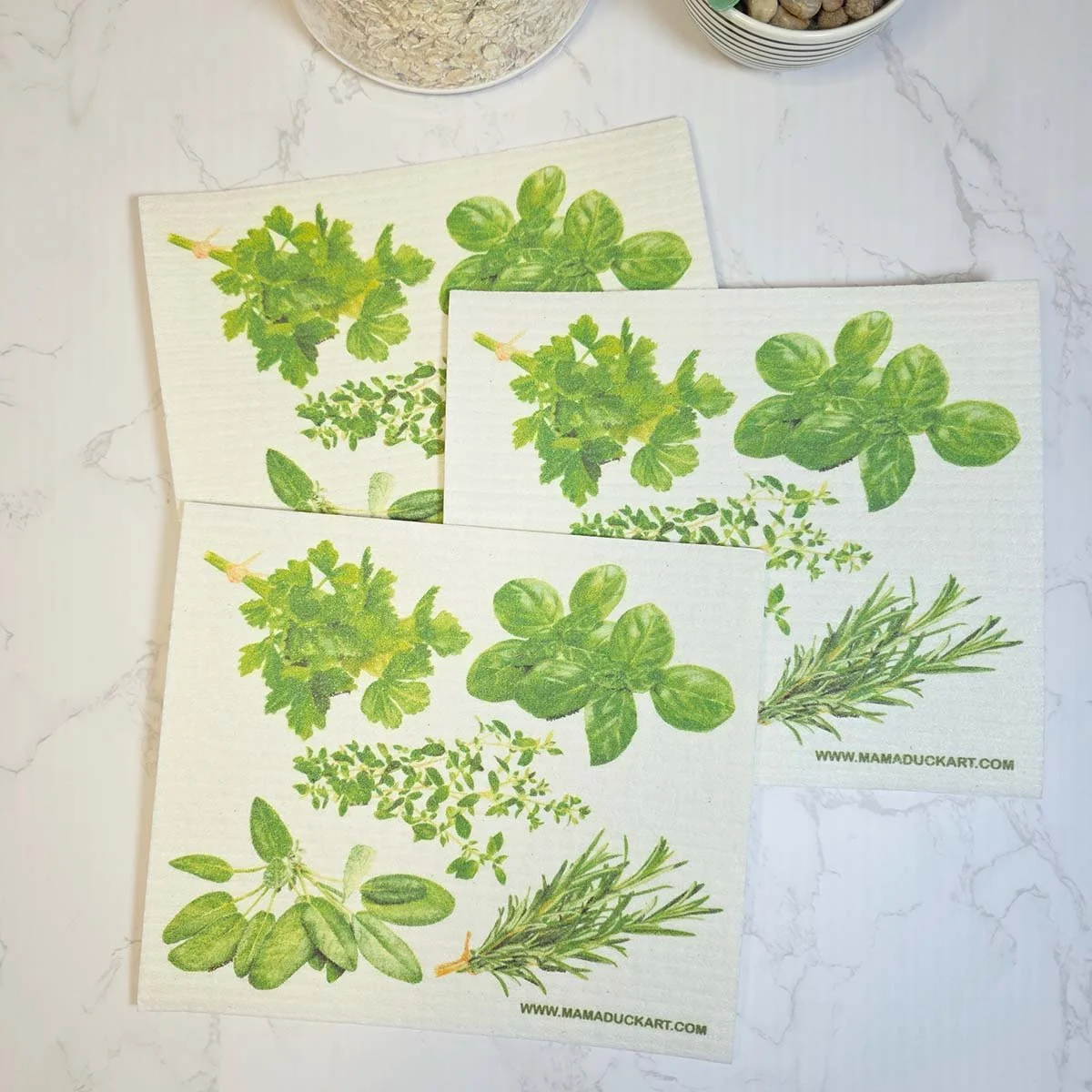 Watercolor-Herbs-3-Pack-Swedish-Dishcloths-Counter-MamaDuck-Art-Beth-Smith.jpg