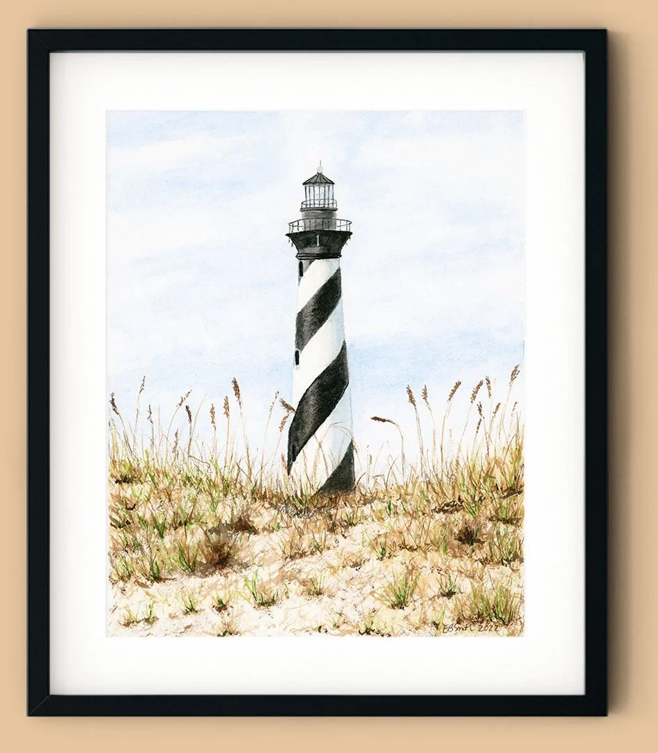Cape-Hatteras-Lighthouse-Framed-MamaDuck-Art-Beth-Smith.jpg