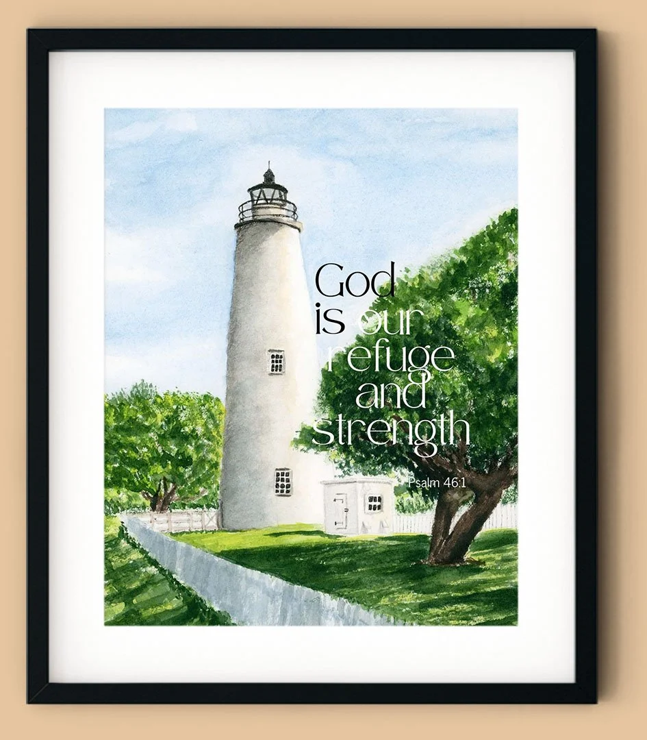Psalm46-Ocracoke-Lighthouse-Framed-MamaDuck-Art-Beth-Smith.jpg