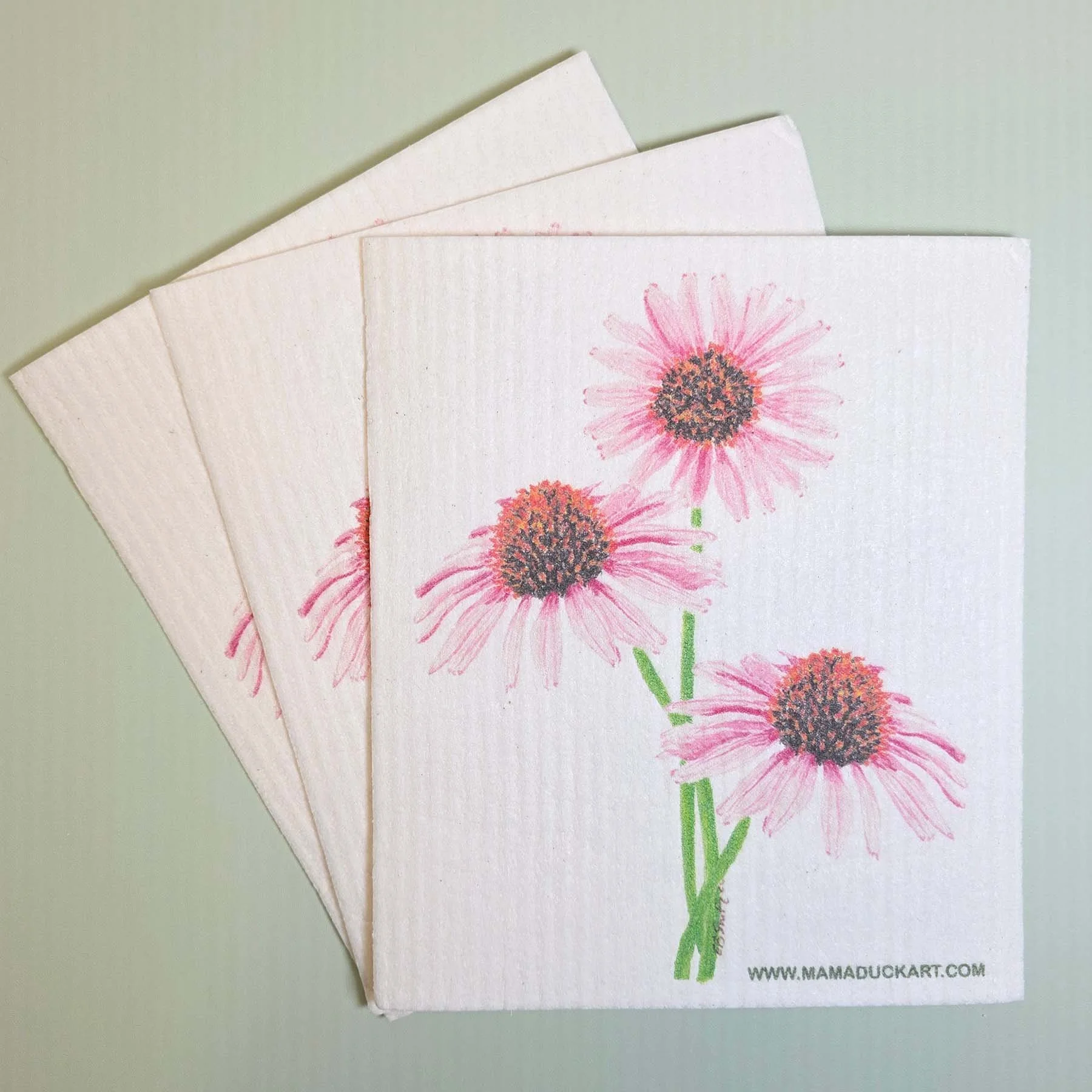 Watercolor-Coneflower-Swedish-Dishcloths-Bundle-MamaDuck-Art-Beth-Smith.jpg