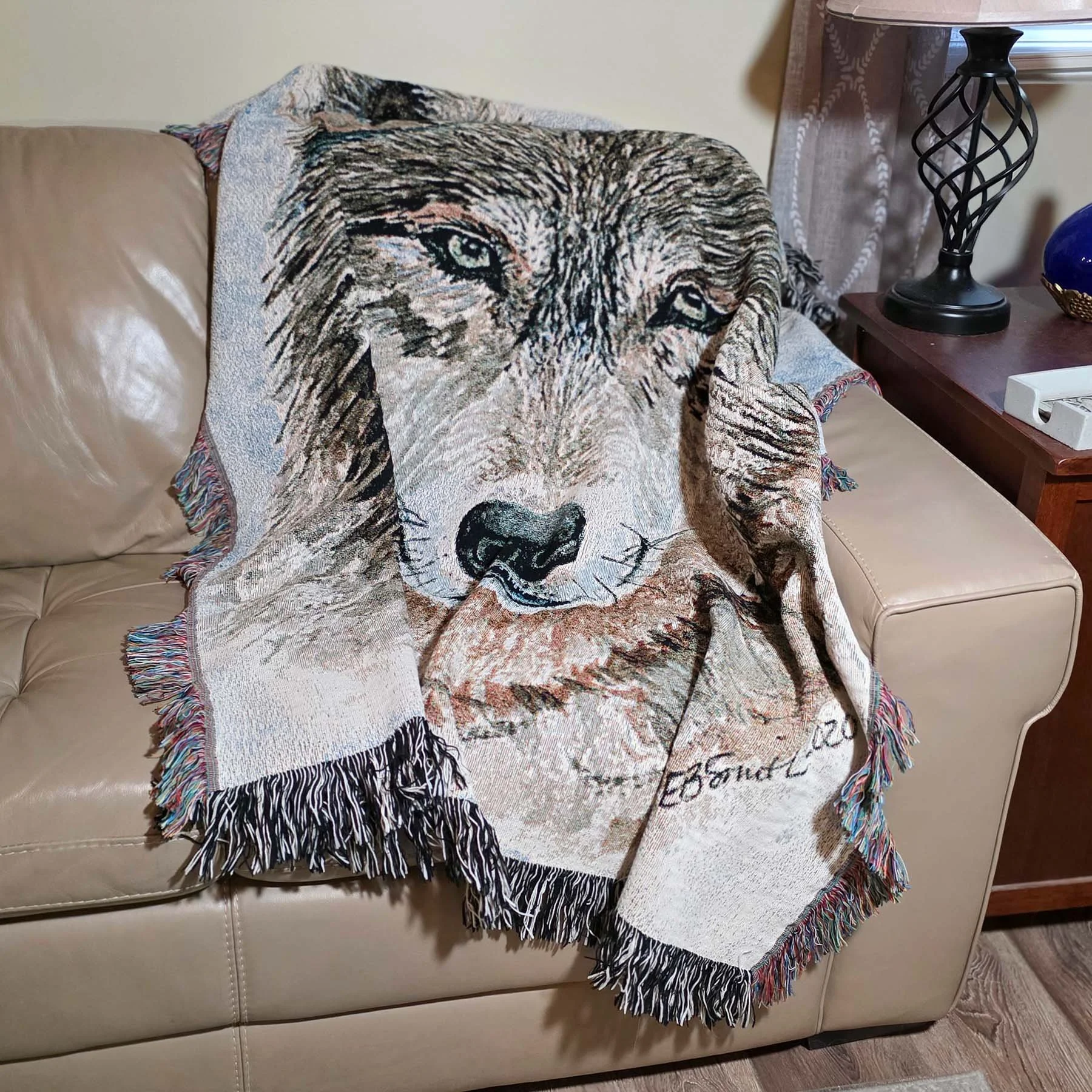 Watercolor-Wolf-Woven-Blanket-Draped-on-Sofa-MamaDuck-Art-Beth-Smith.jpg