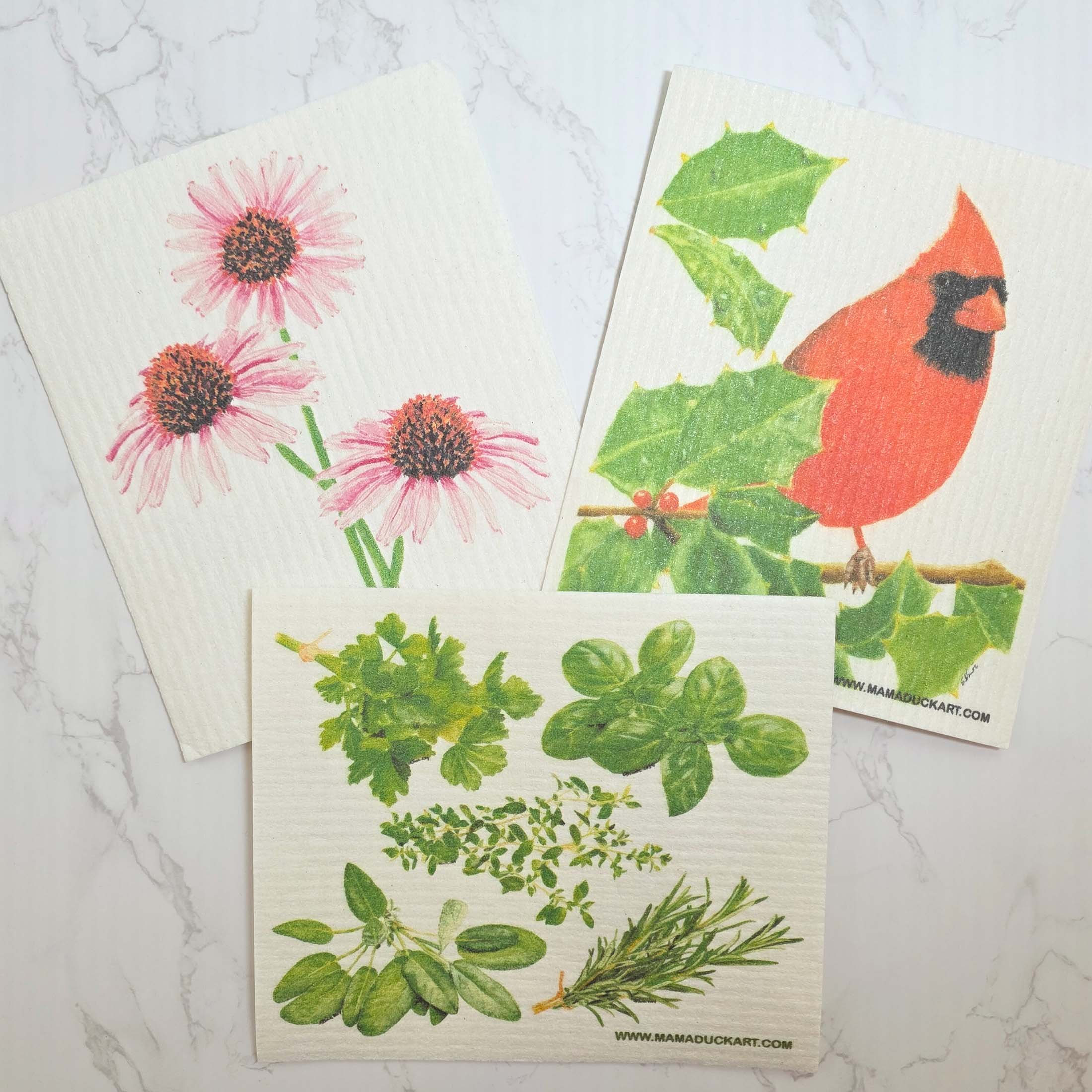 Swedish-Dishcloths-Watercolor-Art-Three-Designs-Counter-MamaDuck-Art-Beth-Smith.jpg