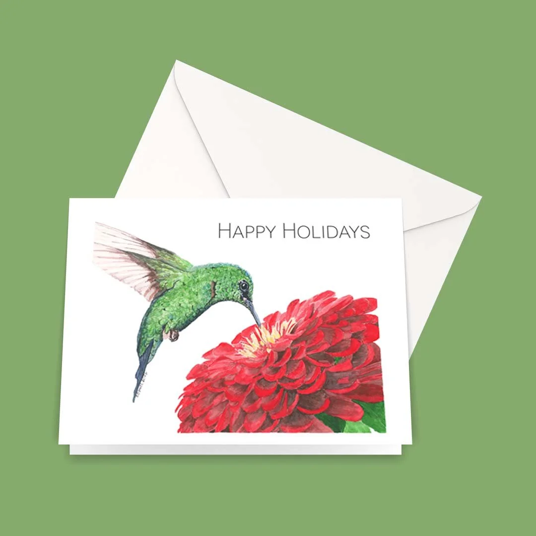 Watercolor-Hummingbird-Zinnia-TEXT-Greeting-Card-Envelope-MamaDuck-Art-Beth-Smith.jpg