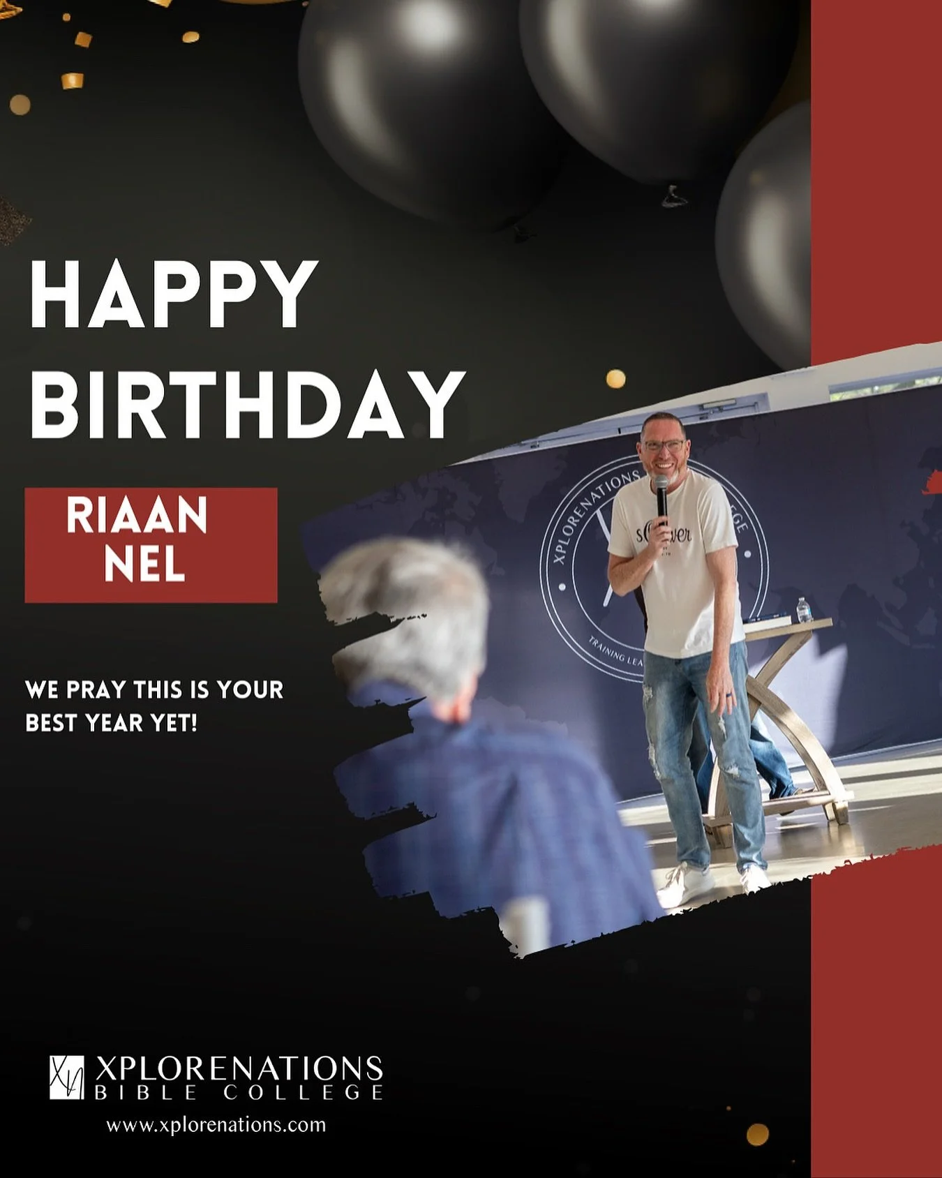 We are thrilled to celebrate Riaan Nel, from your XNBC family! We pray this year is a game changer. HAPPY BIRTHDAY!