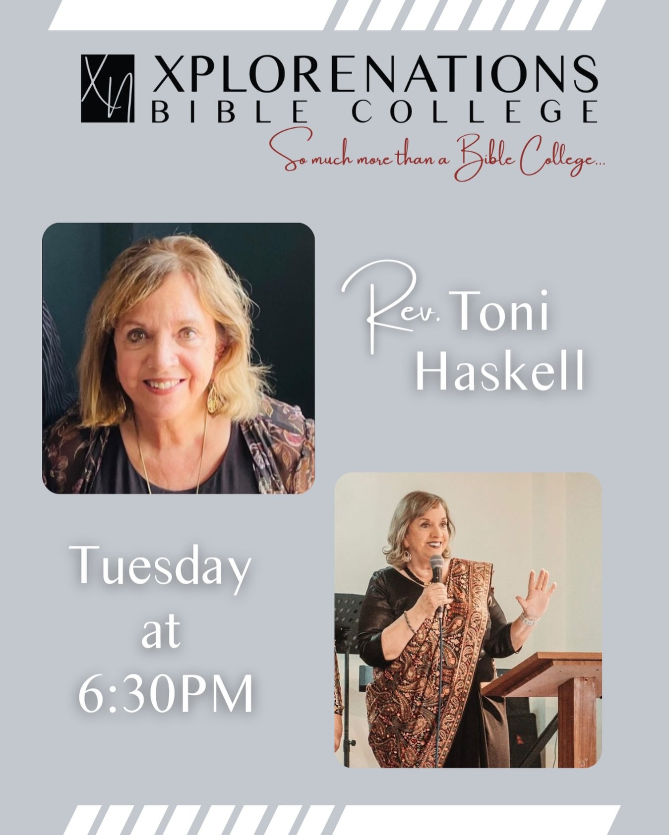 We are so excited &amp; honored to have Rev. Toni Haskell at XNBC Tuesday Feb 17th at 6:30PM! YOU are invited to join us for a life changing time in God.