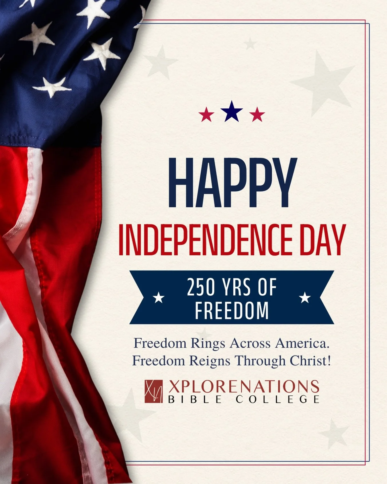 Today we celebrate 250 years of freedom! 
America! America! God shed his grace on thee
And crown thy good with brotherhood
From sea to shining sea!