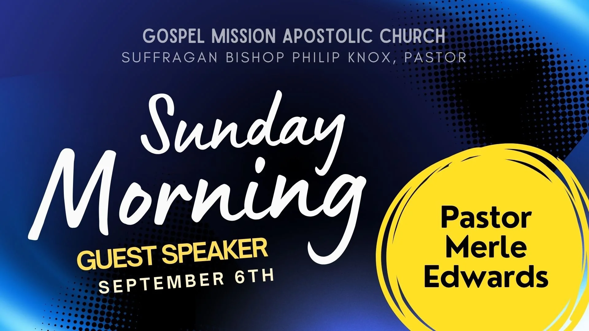 Sunday Morning Guest Speaker