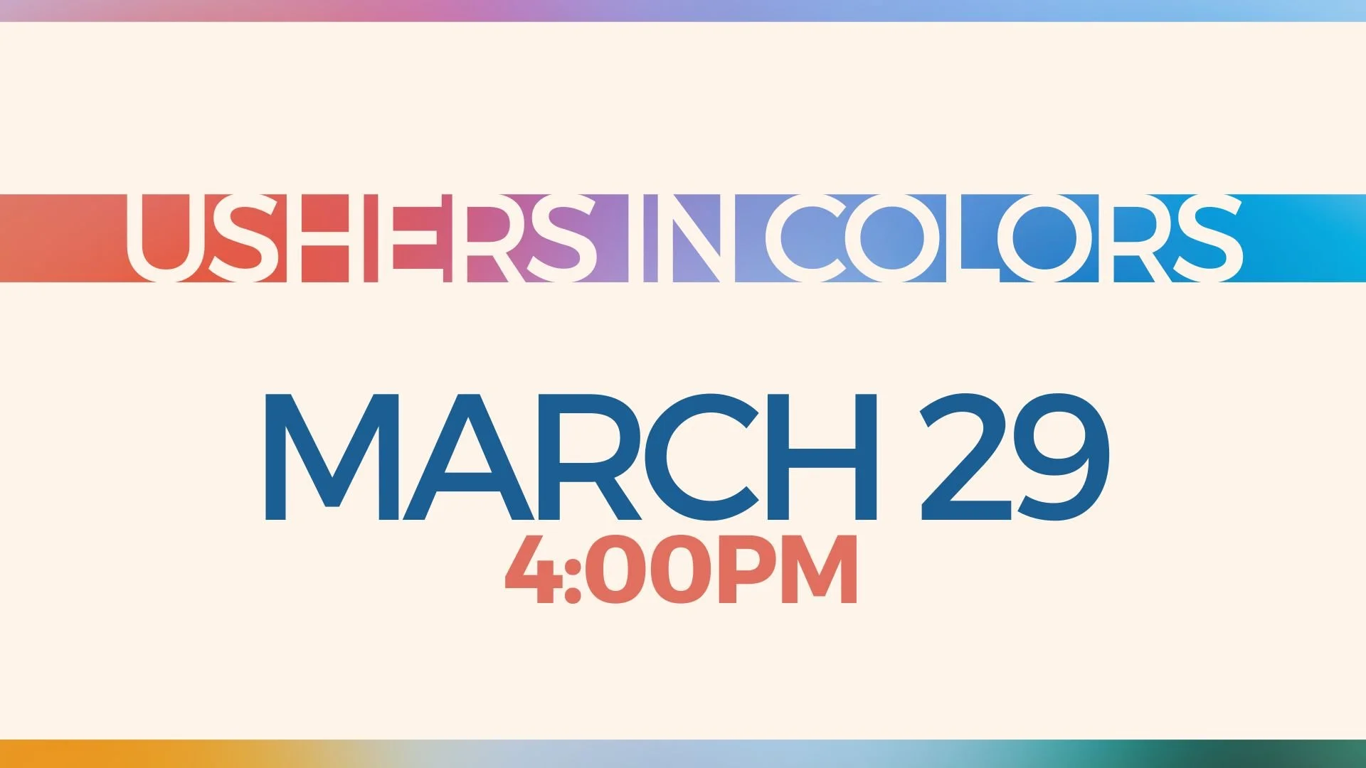 Ushers In Colors