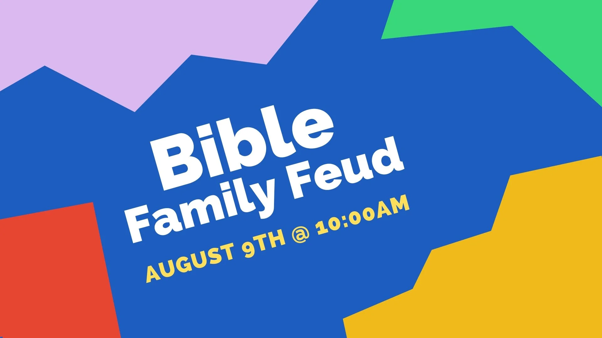 Sunday School - Bible Family Feud