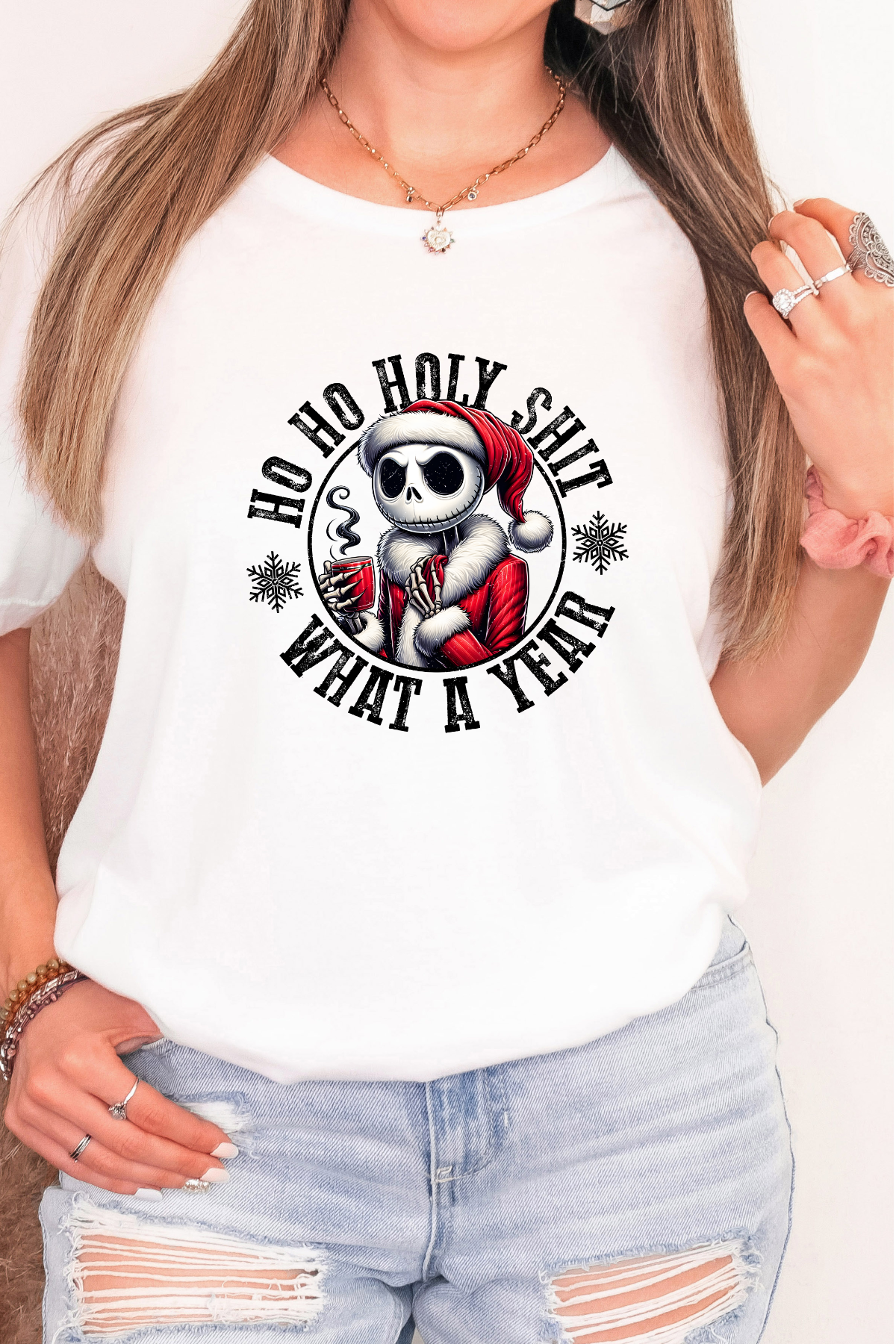 Ho Ho Holy shit - womans white .png