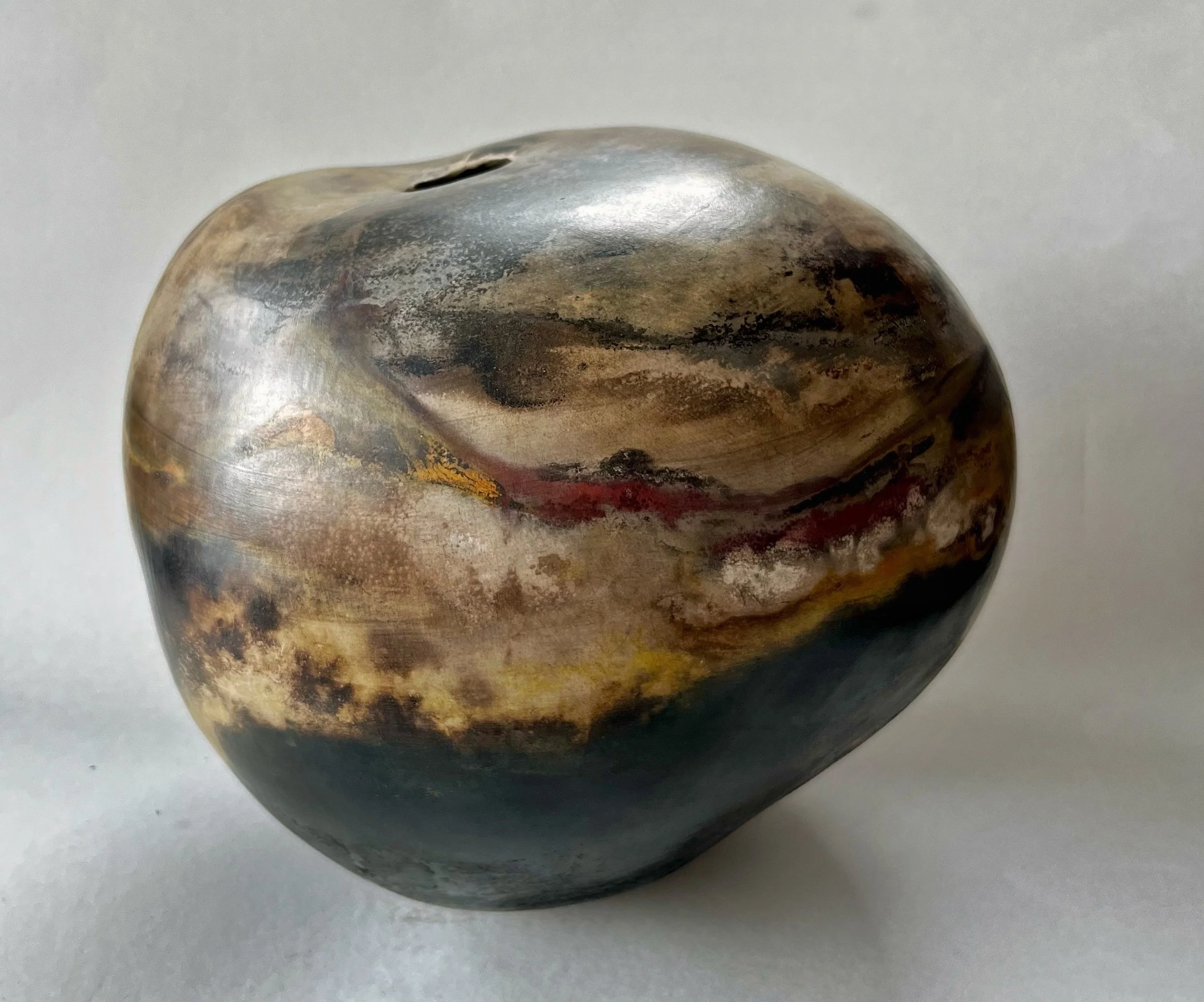 Waiting for the New Sun (9.5"h x 9.5"w x 8.5"d) ~ sawdust fired 2026