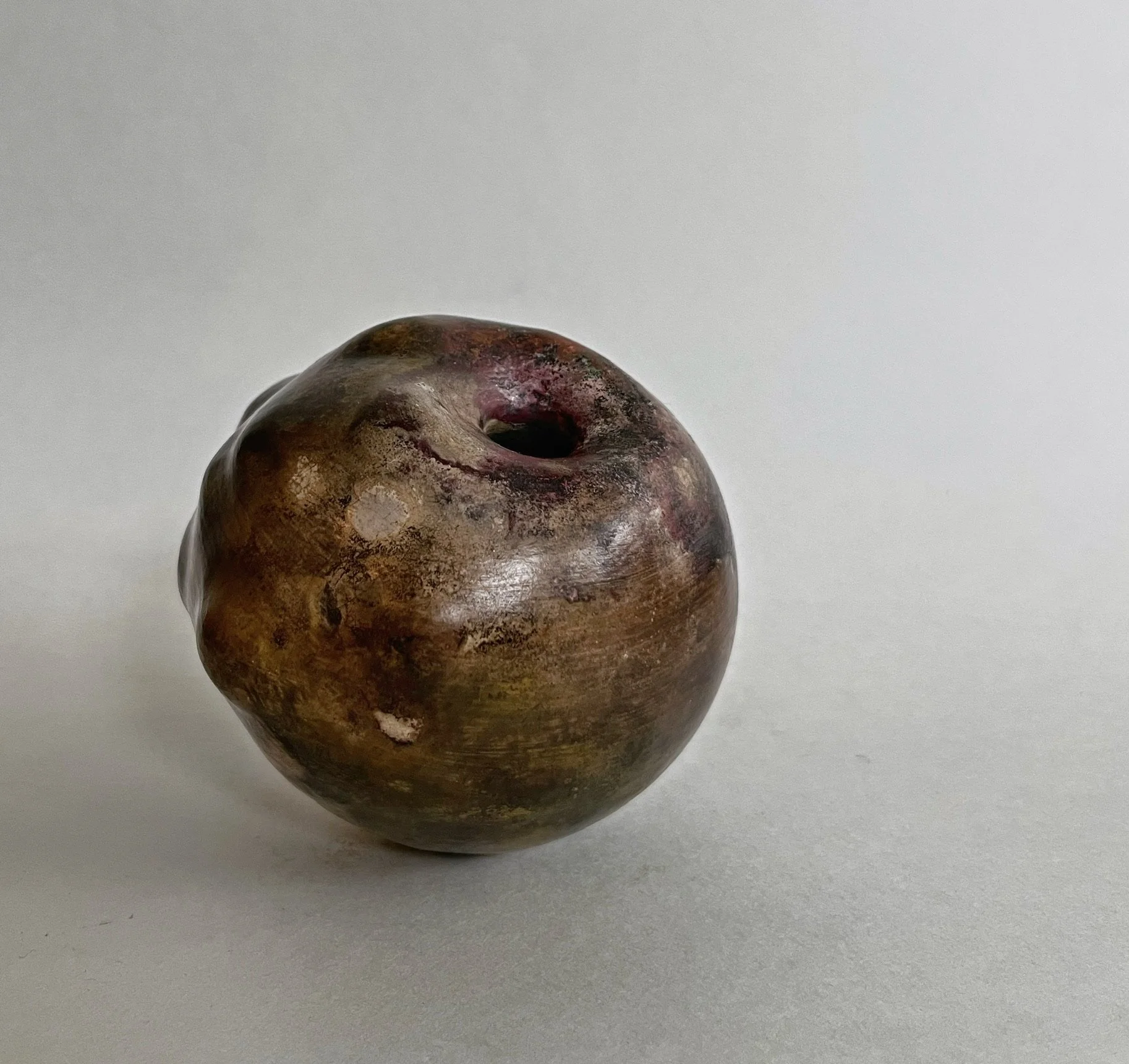 4.5"h x 4.5"w x 4"d ~ sawdust fired 2026