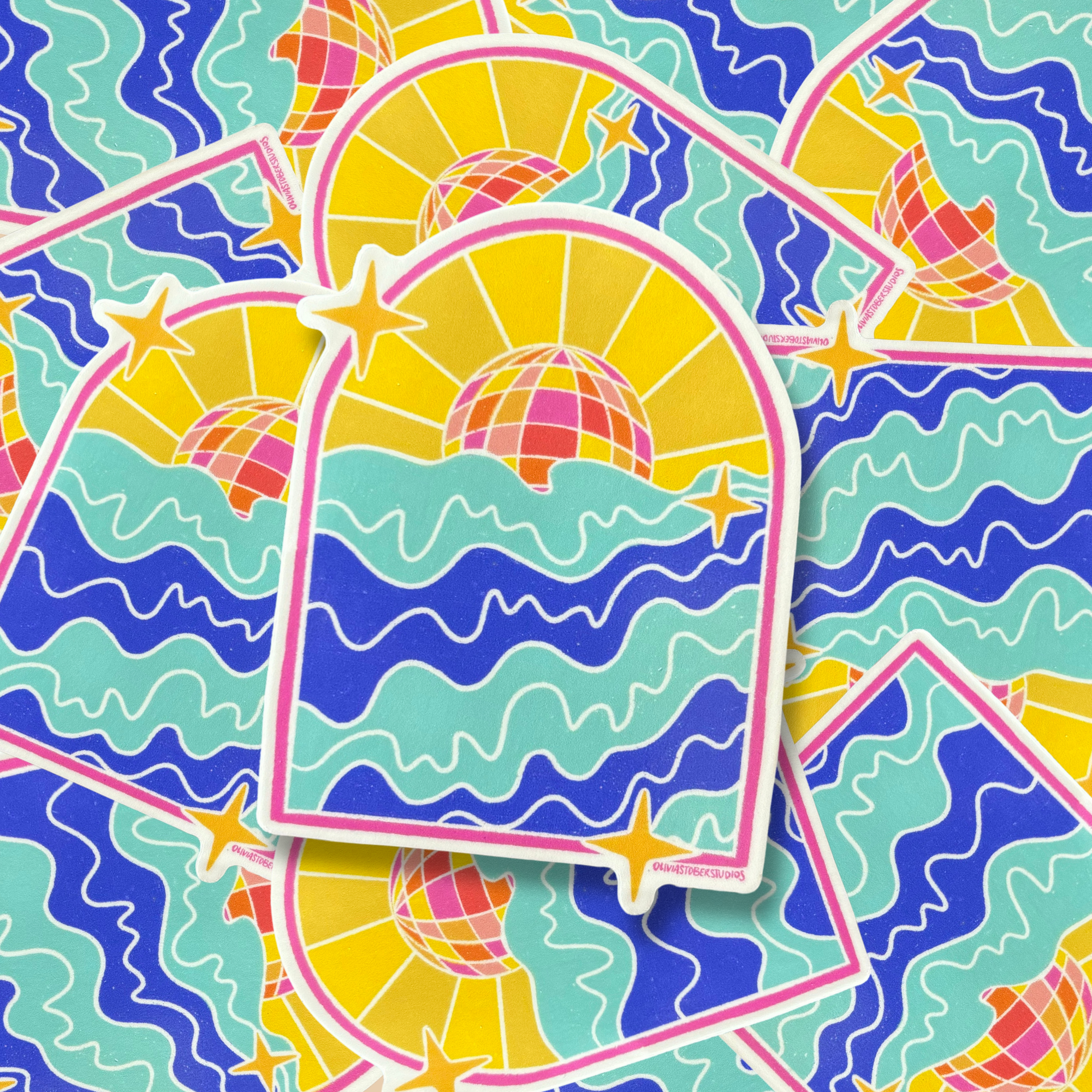 Sunset Disco Sticker