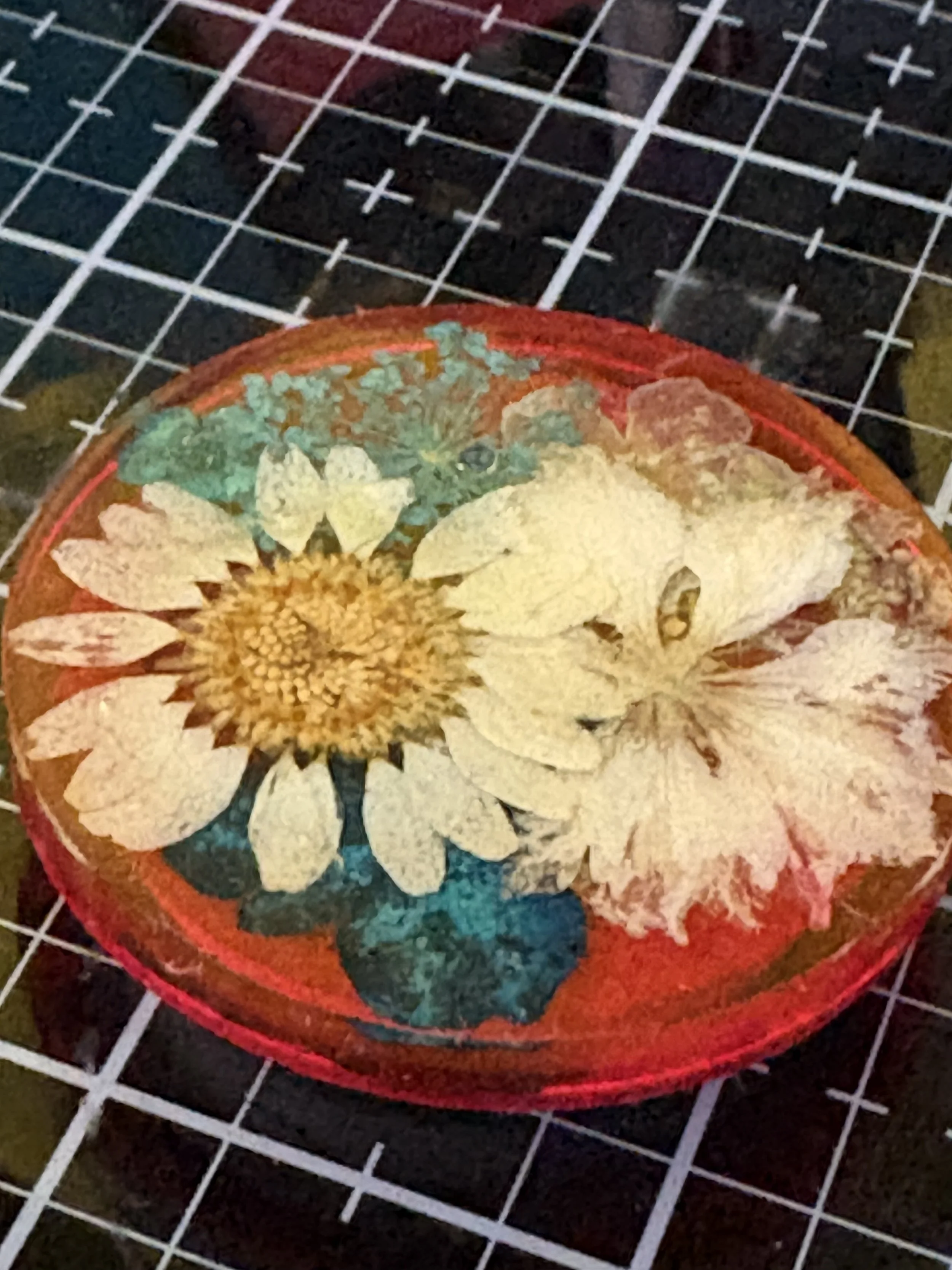 Red Floral Pop Socket