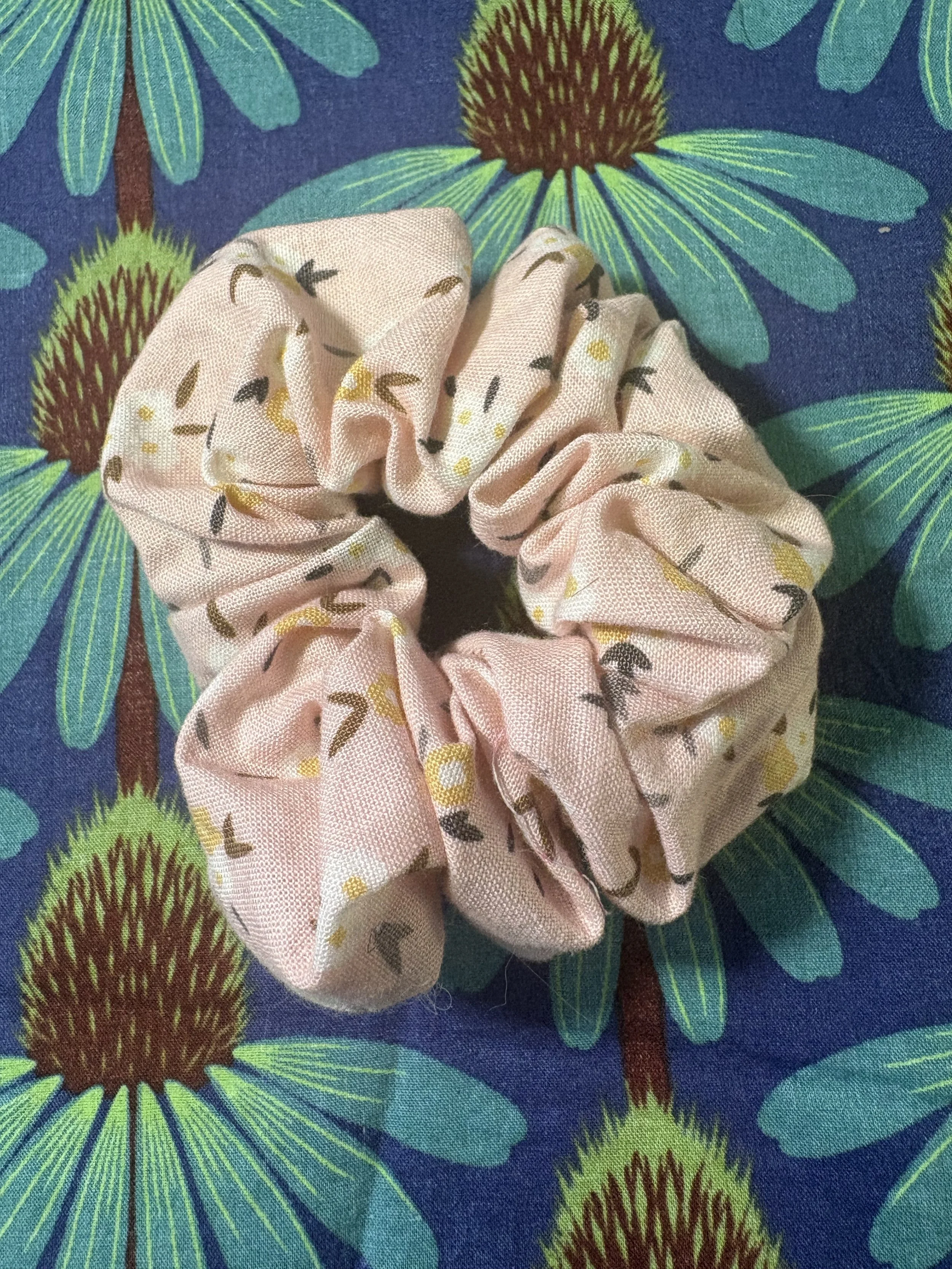 Tiny Flower Cotton Scrunchie