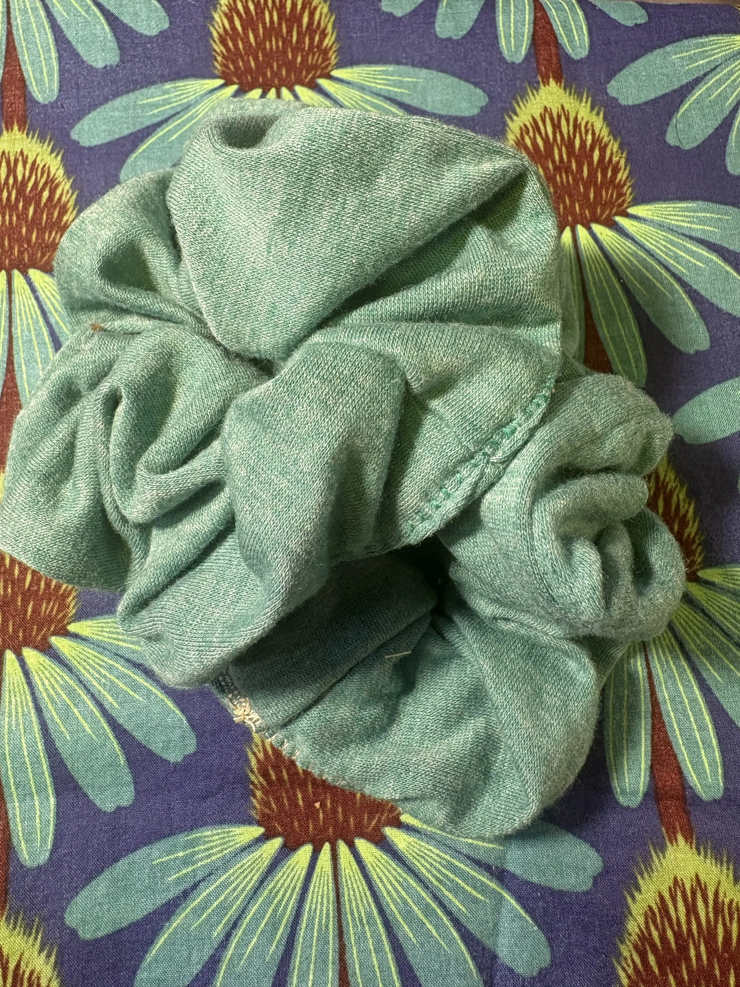 Green Jersey Scrunchie