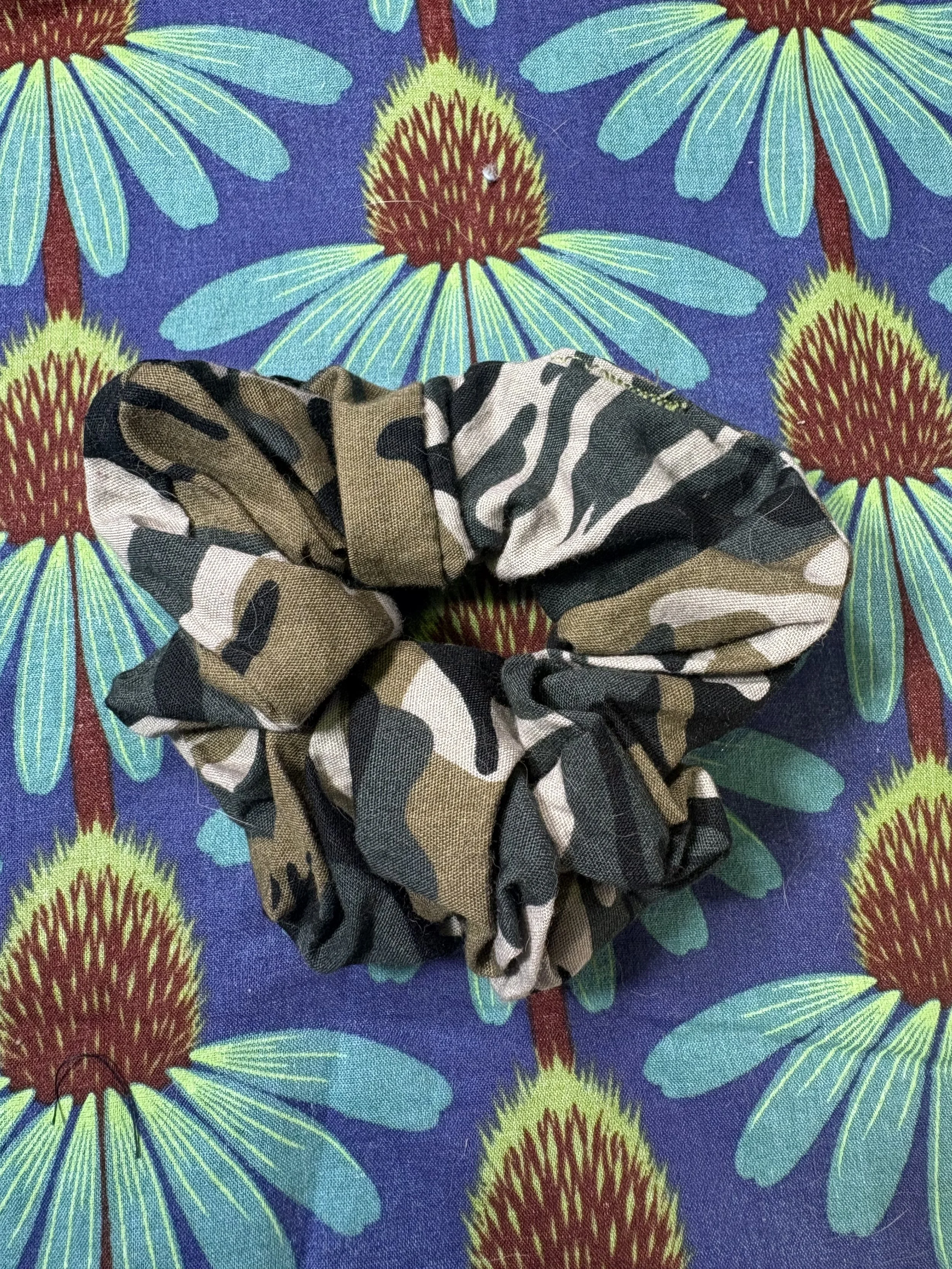 Camo Cotton Scrunchie