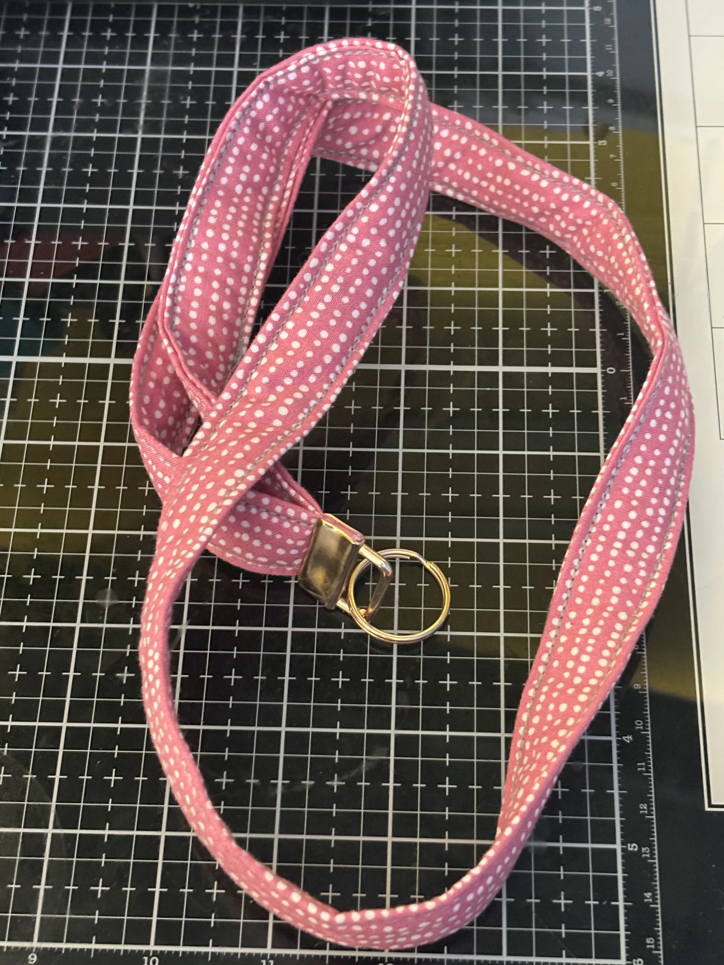 Pink with Gold Neck Lanyard