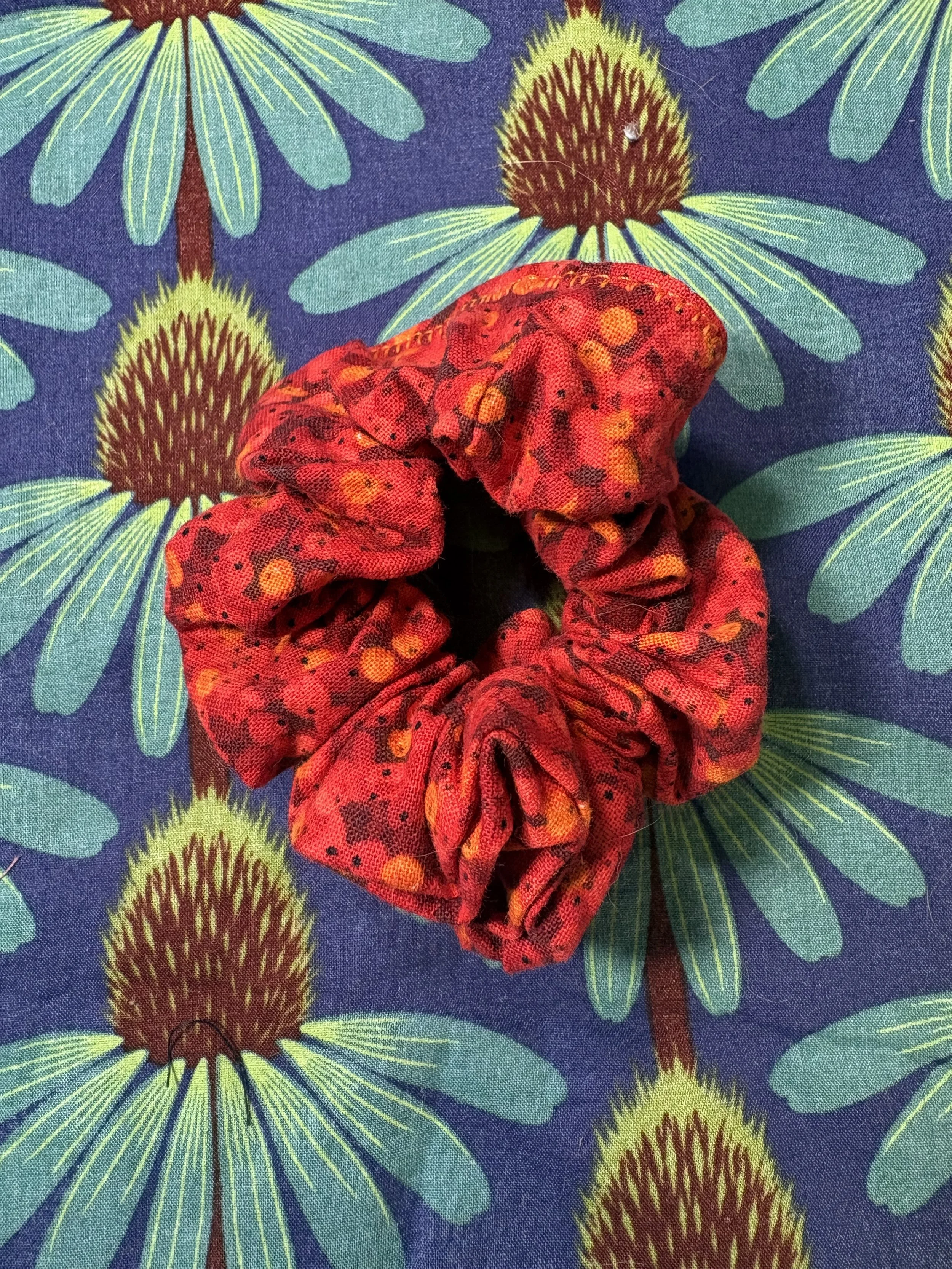 Cranberry Cotton Scrunchie
