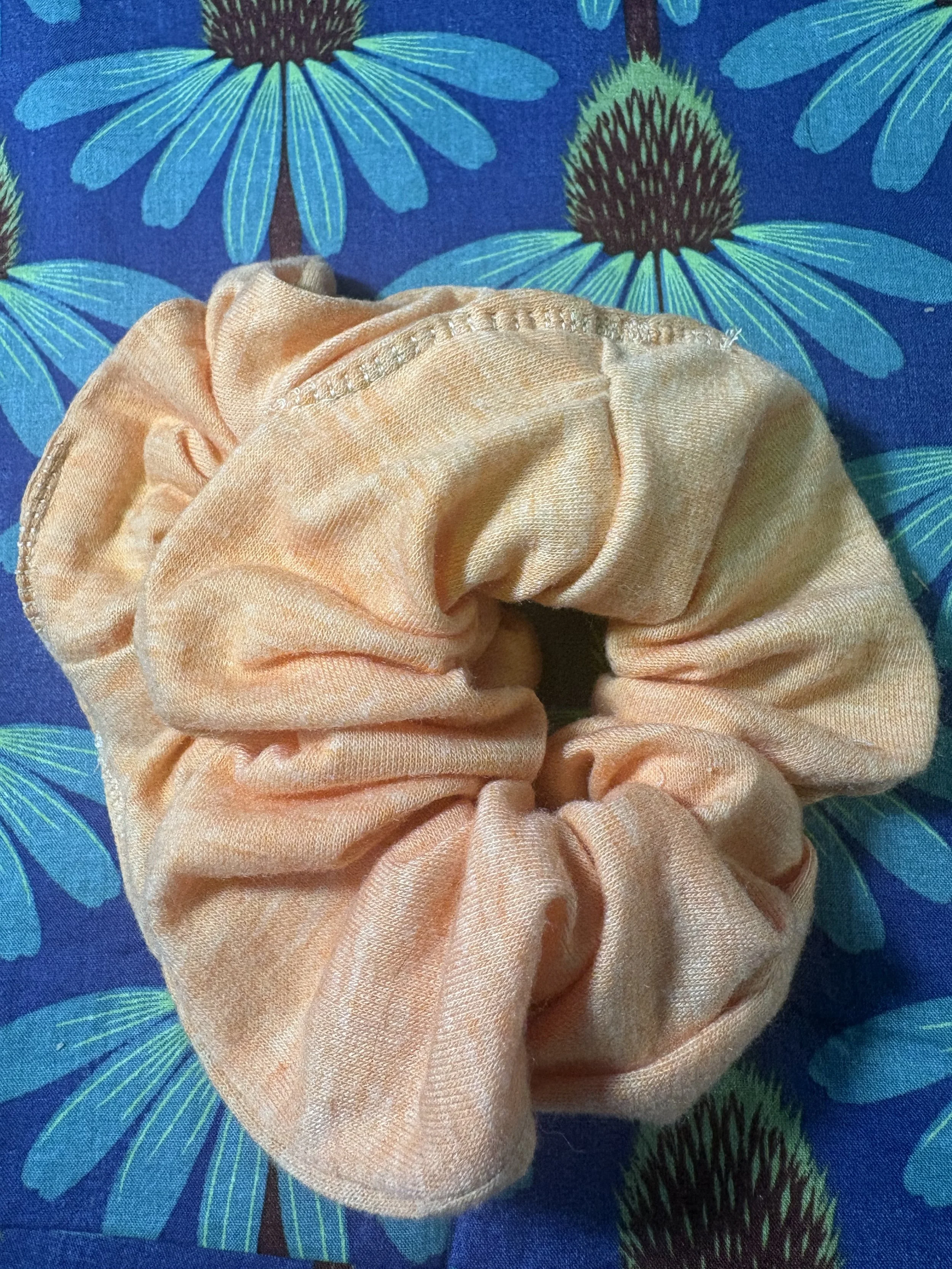 Peach Jersey Scrunchie