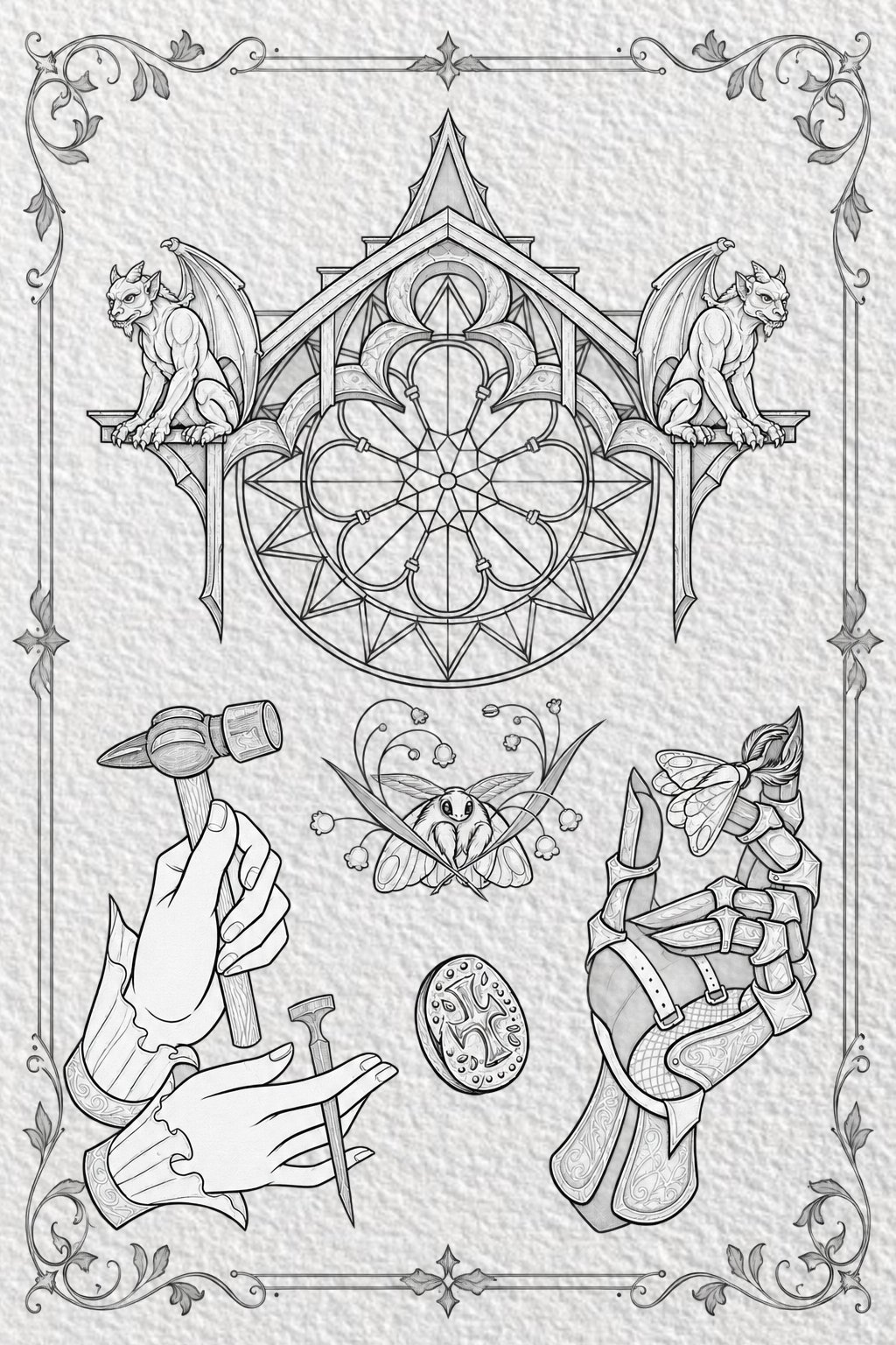 The Knight and the Moth print series