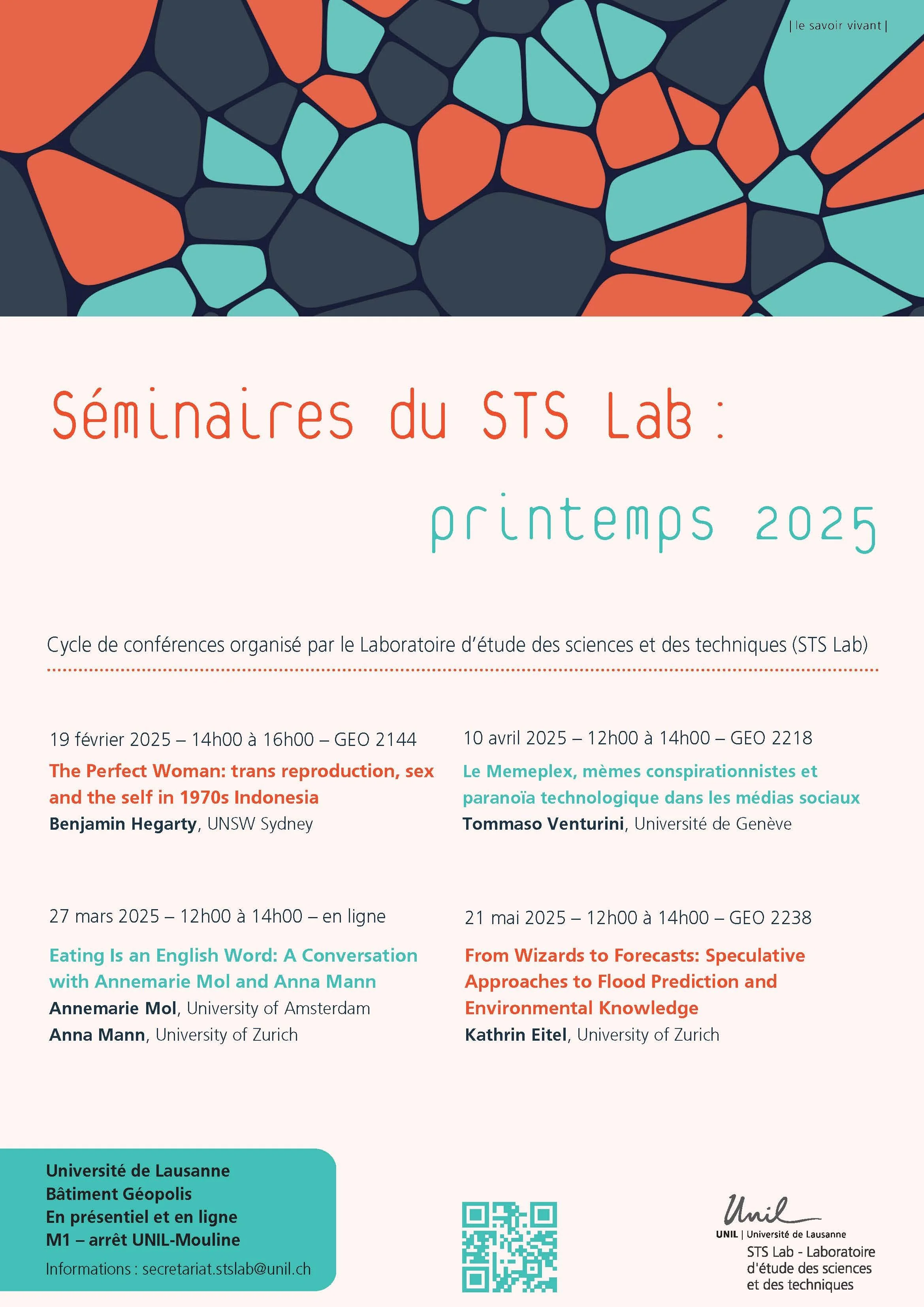 Seminaire du laboratoire d’étude des sciences et des techniques (STS Lab), Lausanne