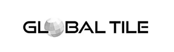 Global Tile logo with a globe replacing the letter 'O' in 'Global' and black text.