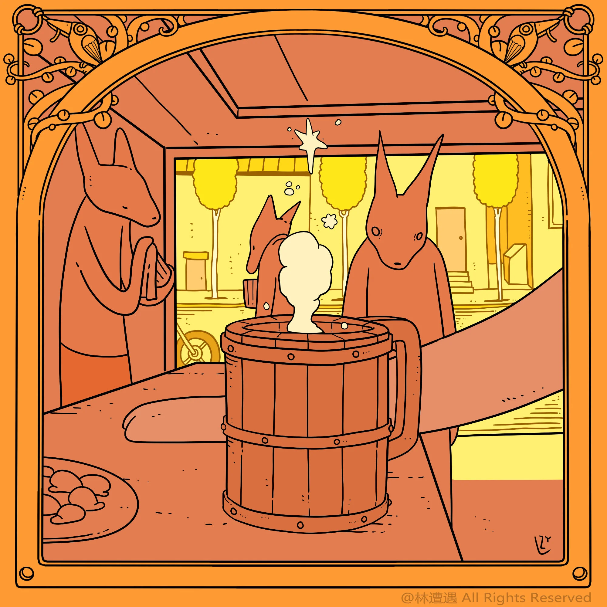 Caper Illustration, Illustration, London Illustration, Illustration, Chinese Illustrator, Chinese Artist, Asian Illustrator, Asian Artist, Zaoyu Lin, Zaoyu Lin Illustration, fantasy illustration, conceptual illustration, commercial illustration, Chin