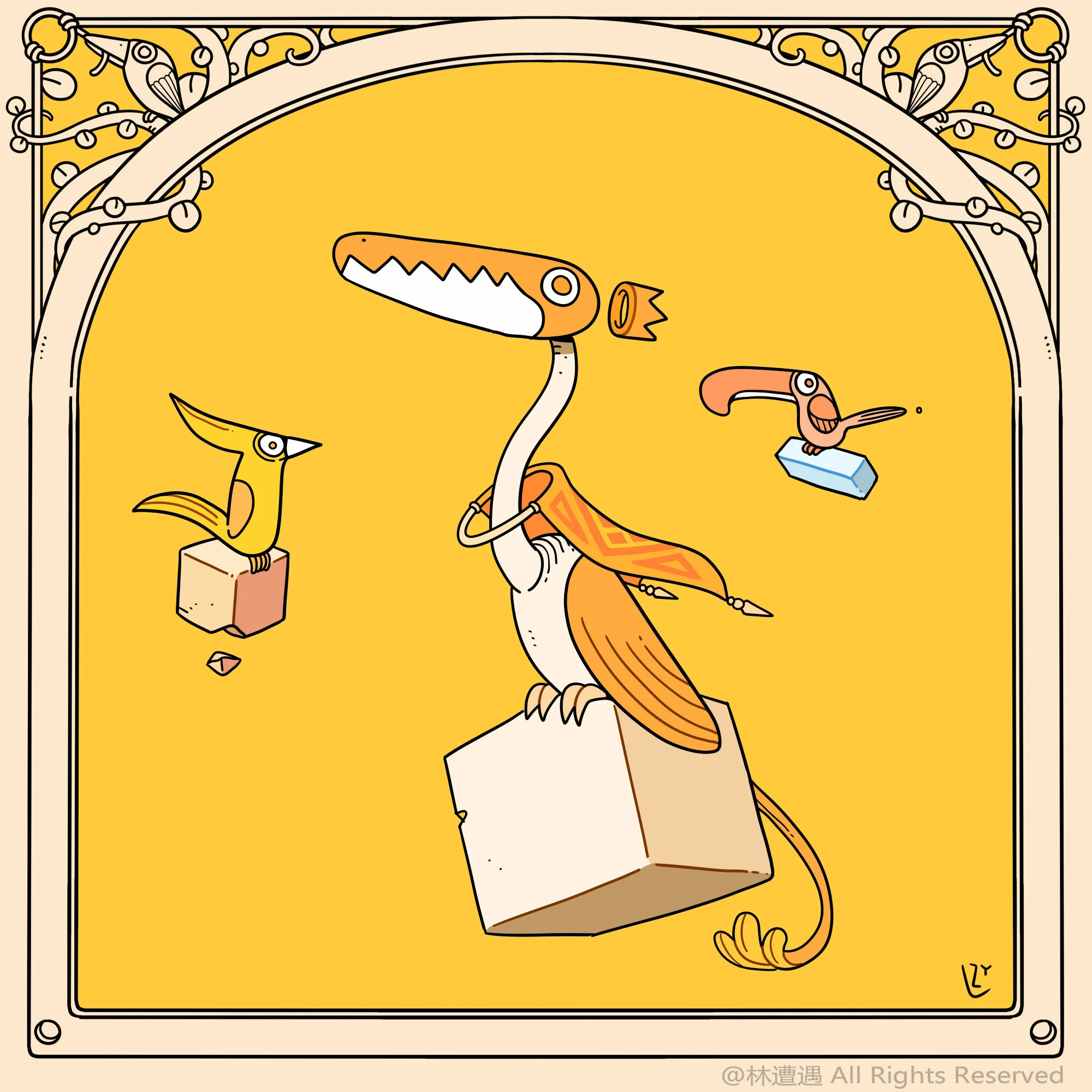 Caper Illustration, Illustration, London Illustration, Illustration, Chinese Illustrator, Chinese Artist, Asian Illustrator, Asian Artist, Zaoyu Lin, Zaoyu Lin Illustration, fantasy illustration, conceptual illustration, commercial illustration, Chin