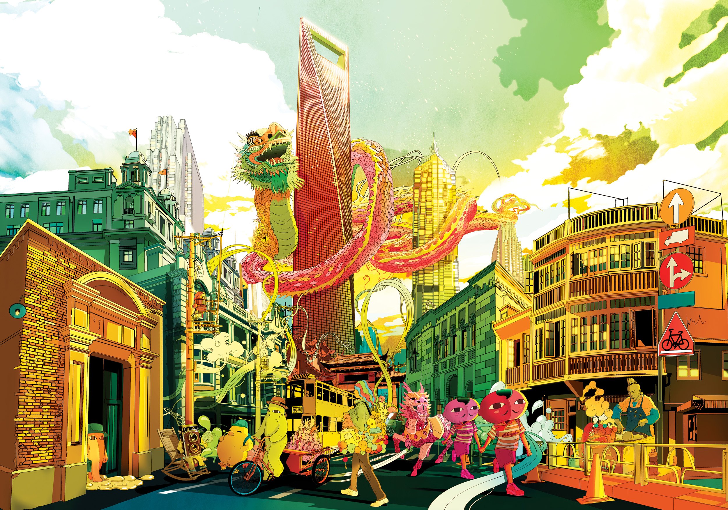 Caper Illustration, Illustration, London Illustration, Shanghai Illustration, Chinese Illustrator, Chinese Artist, Asian Illustrator, Asian Artist, Shan Jiang, Shan Jiang Illustration, maximalism illustration, fantasy illustration, conceptual illustr