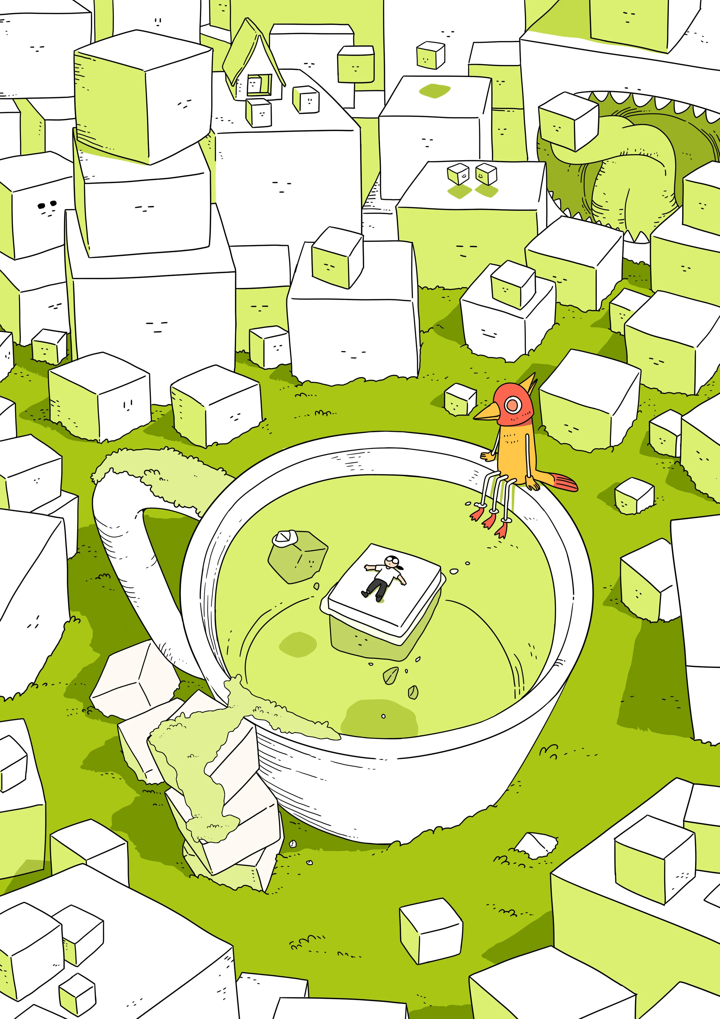 Caper Illustration, Illustration, London Illustration, Illustration, Chinese Illustrator, Chinese Artist, Asian Illustrator, Asian Artist, Zaoyu Lin, Zaoyu Lin Illustration, fantasy illustration, conceptual illustration, commercial illustration, Chin