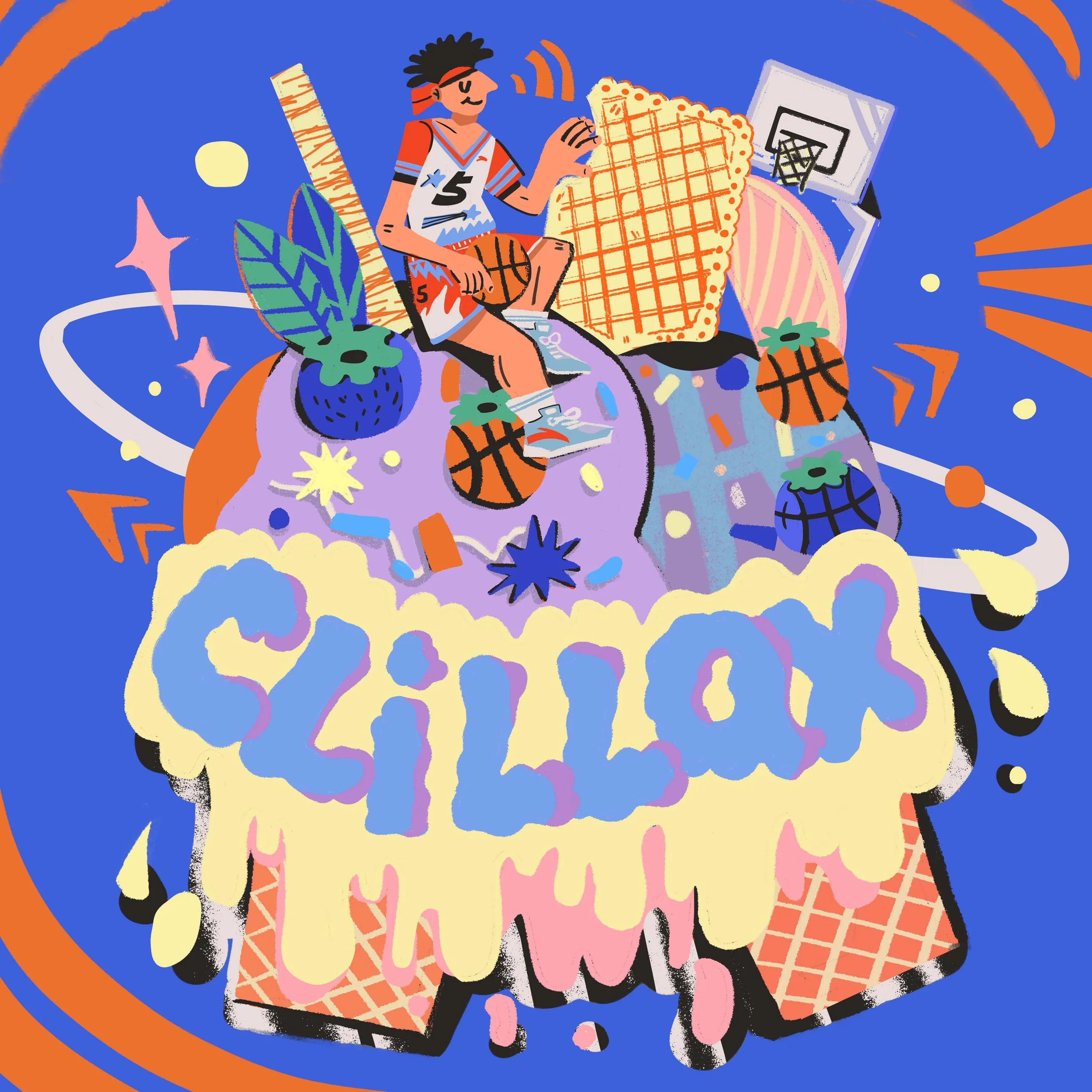 Ono itoe_Caper Illustration Agency _ Illustration & Animation_commercial_product_design_sneakers_sports_pattern_sticker_street_young_fun_graphic_printmaking_poster_colourful_ANTA_Climax.jpg