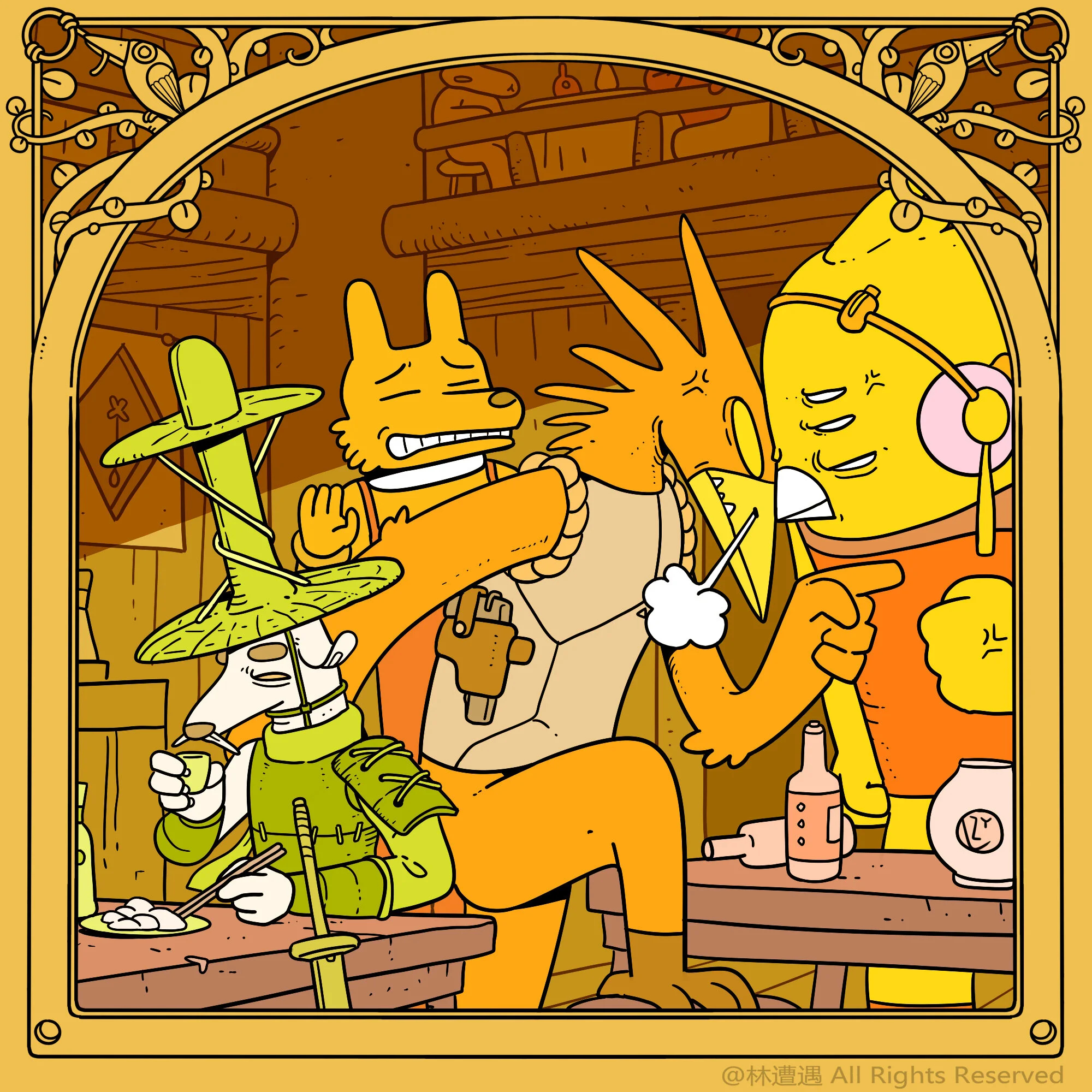 Caper Illustration, Illustration, London Illustration, Illustration, Chinese Illustrator, Chinese Artist, Asian Illustrator, Asian Artist, Zaoyu Lin, Zaoyu Lin Illustration, fantasy illustration, conceptual illustration, commercial illustration, Chin