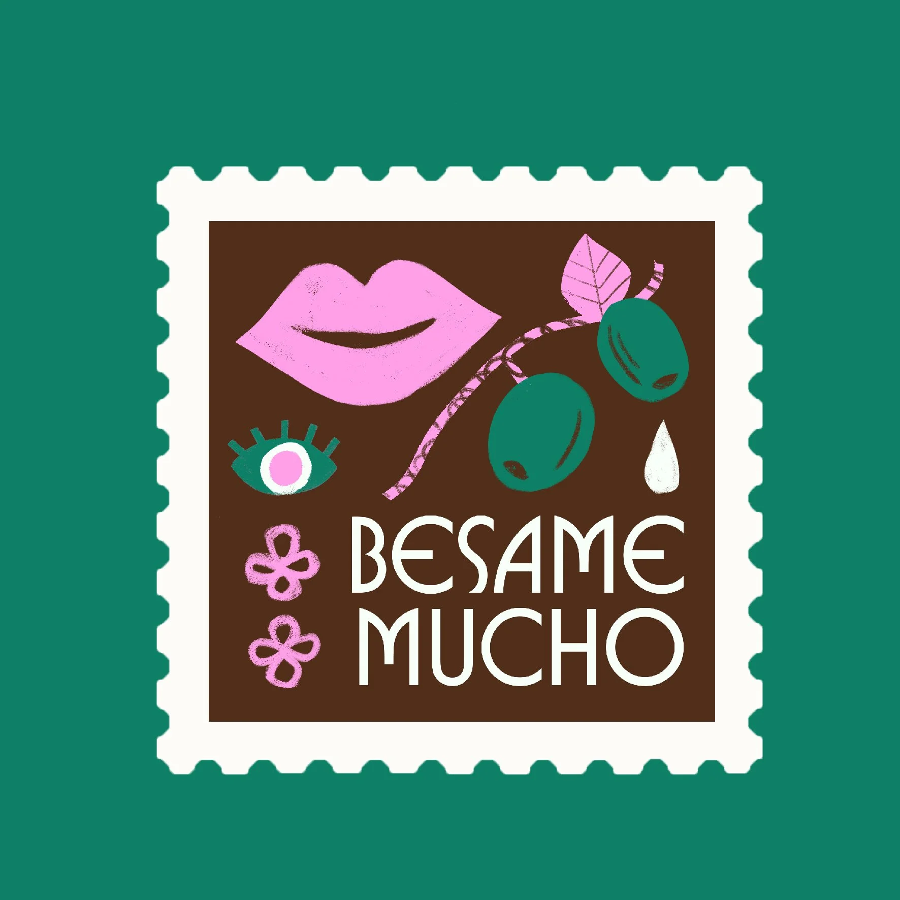 Ono itoe_Caper Illustration Agency _ Illustration & Animation_commercial_Branding_design_graphic_sticker_pattern_colourful_people_retro_classic_lifestyle_element_fasion_photo_Jazz Stamp_Besame Mucho.jpg