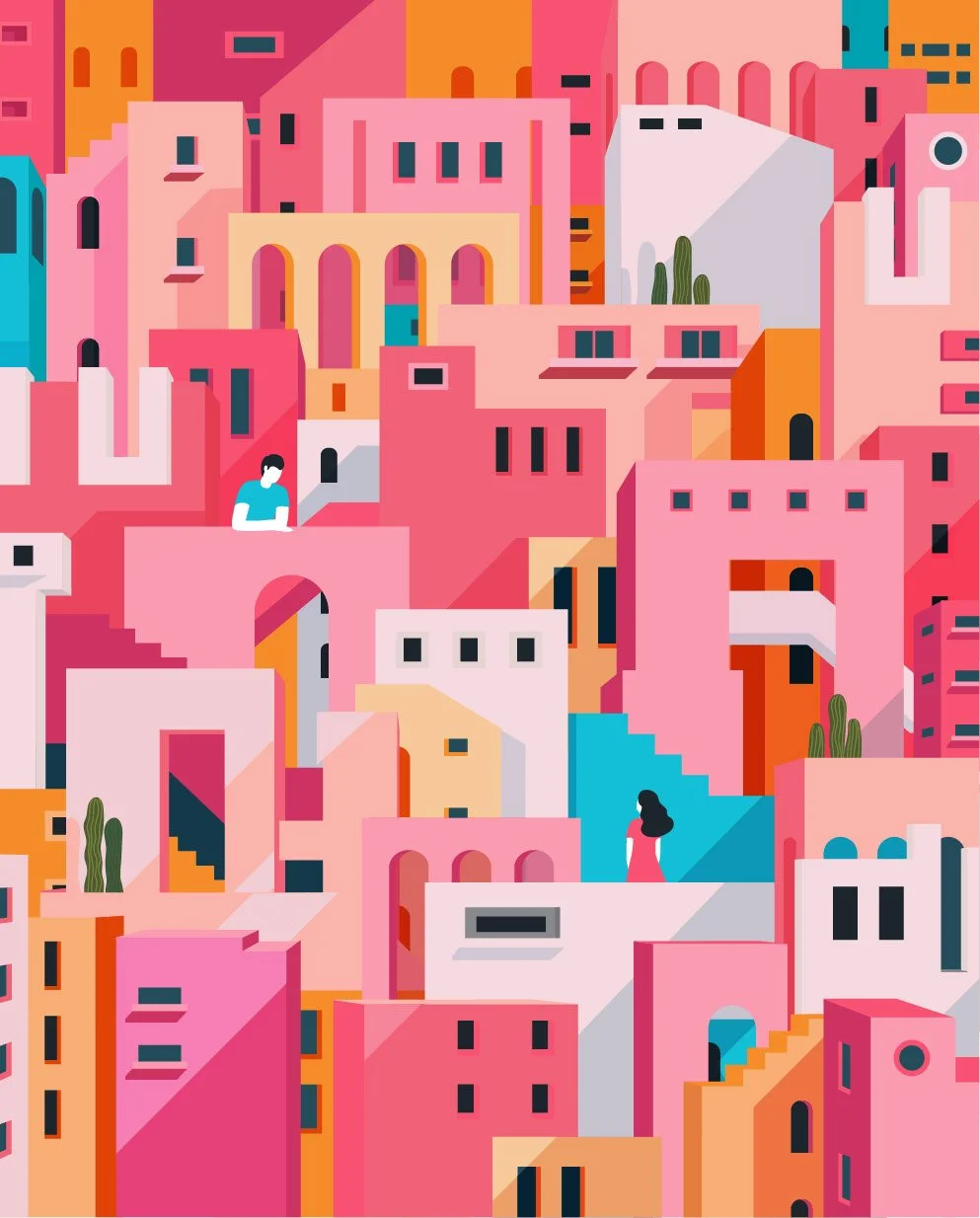 Caper Illustration, Illustration, London Illustration, Shanghai Illustration, Chinese Illustrator, Chinese Artist, Asian Illustrator, Asian Artist, Amao, Amao Illustration, Motion Graphic, Pattern illustration, 3D illustration, cityscape illustration