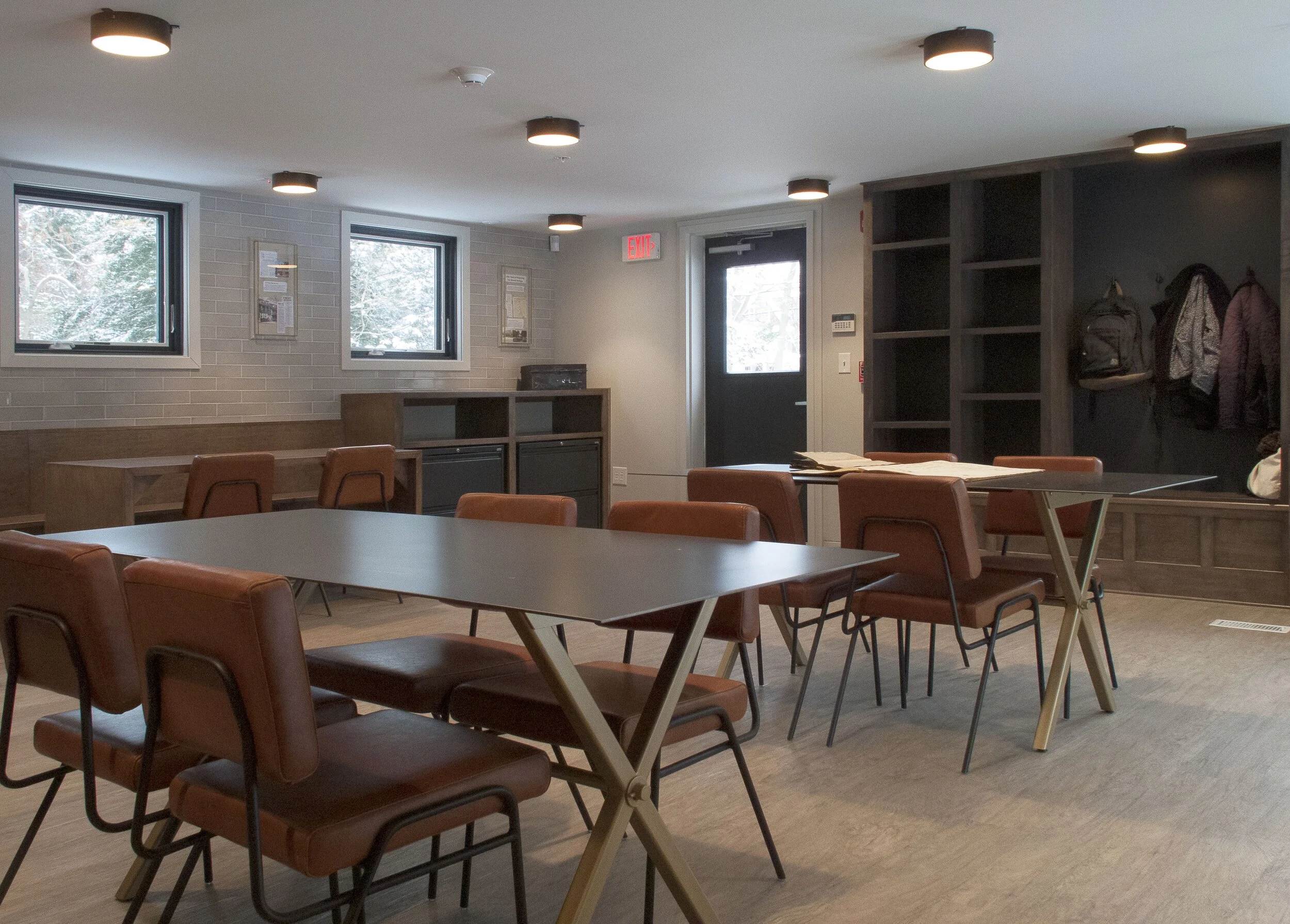 Custom signage and tables designed by Coop Forge Mobile, a partnership between Benita Cooper Design and Timber Forge Woodworks.