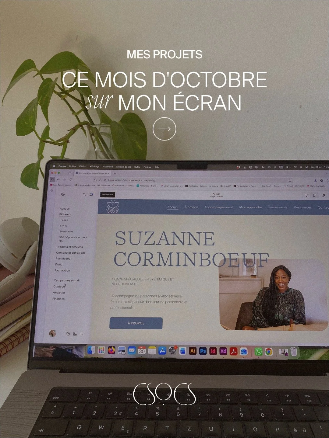 Ce mois d'octobre sur mon &eacute;cran, avec un peu de retard ..

Octobre a d&eacute;marr&eacute; avec une mission : boucler mon branding et enfin vous le d&eacute;voiler.

J'ai aussi r&eacute;ussi in extremis &agrave; mettre en ligne la version espa