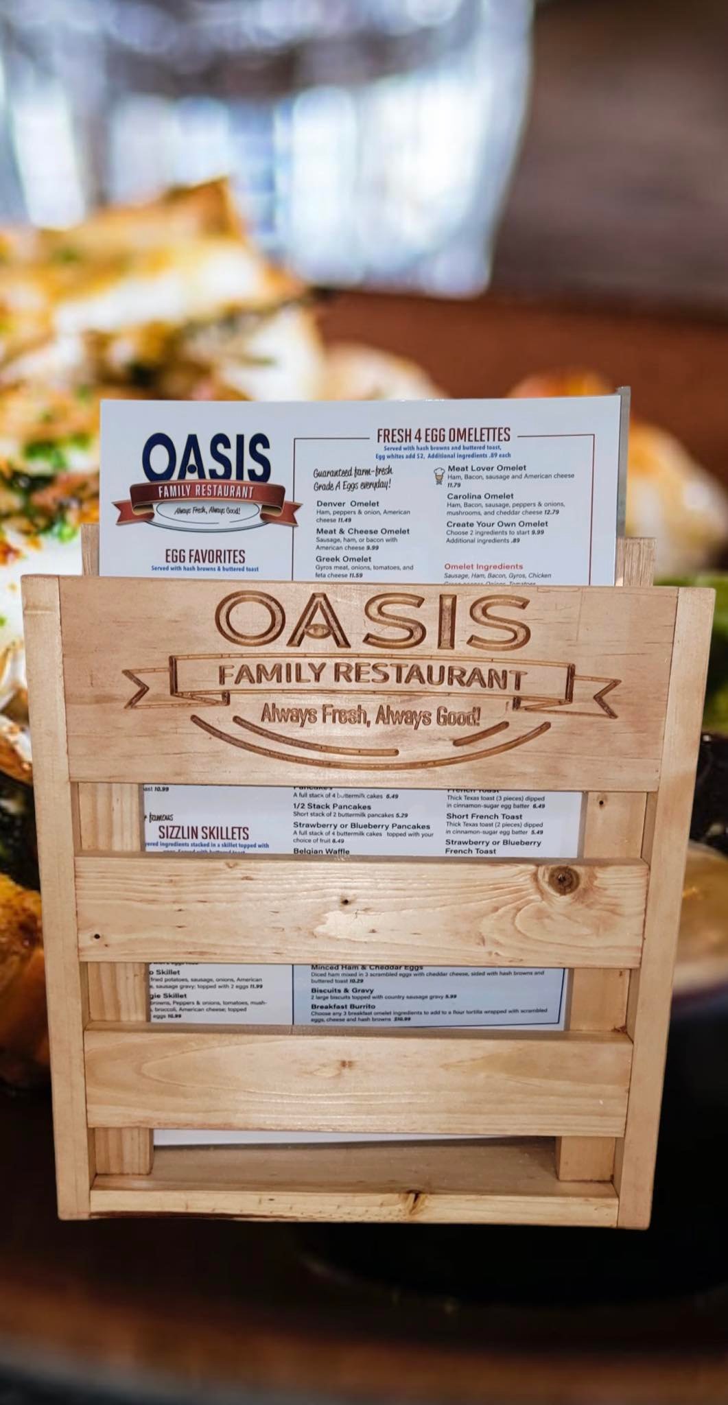 Custom Menu Holder for a local Restaurant