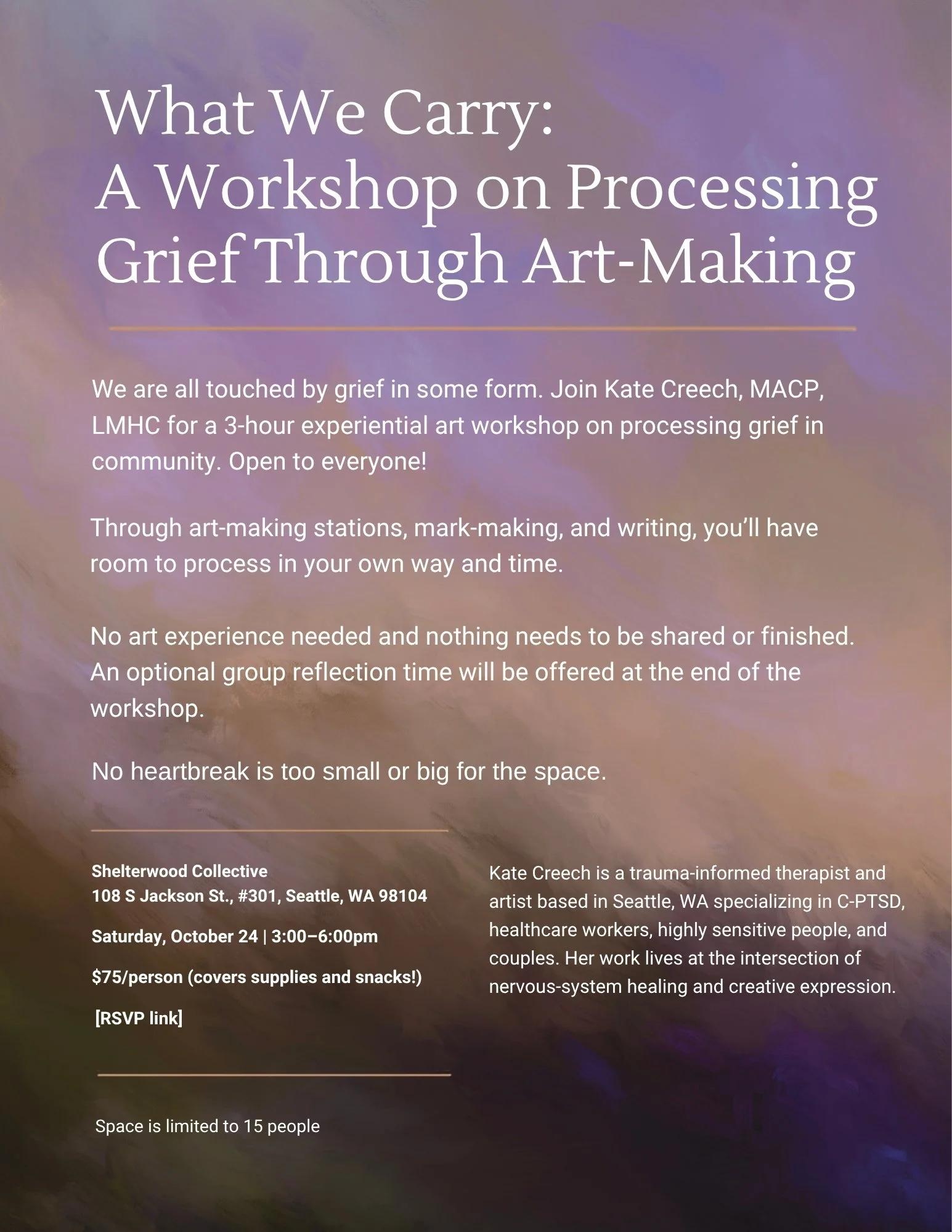 What We Carry: A Workshop on Grief and Art Making