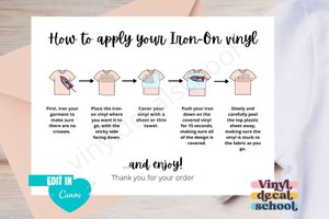 Editable Iron On Vinyl Shirts Pricing List — Vinyl Decal School