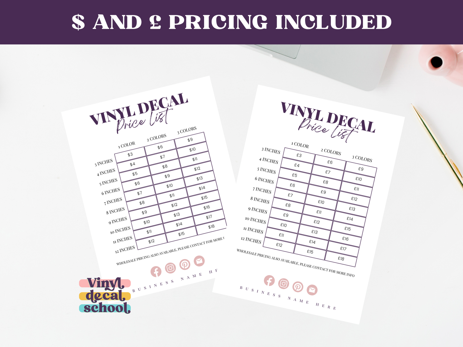 Vinyl Decal Business Printable And Resources — Vinyl Decal School