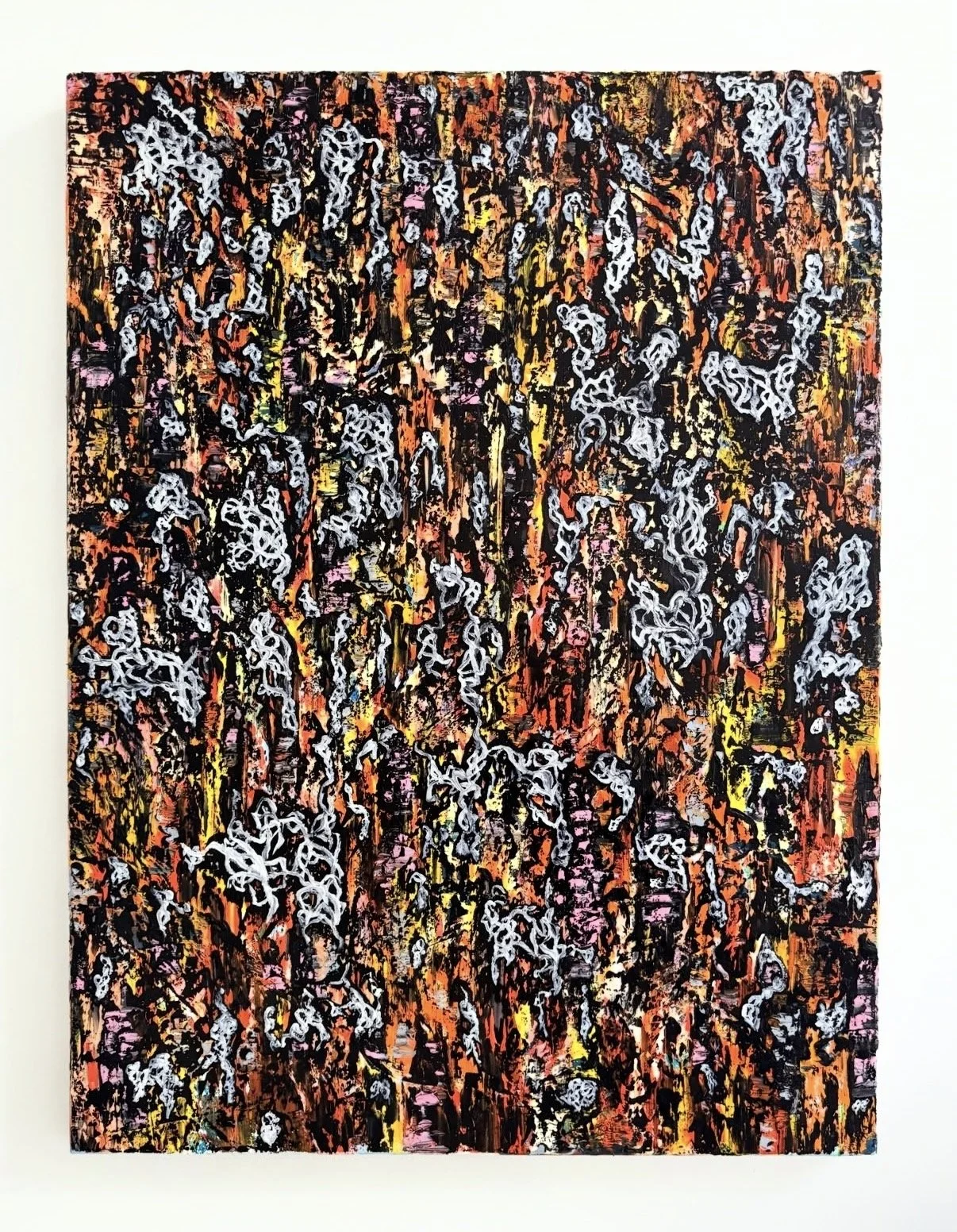 Corrosion, 2025, Oil ink on canvas, 48x36 in