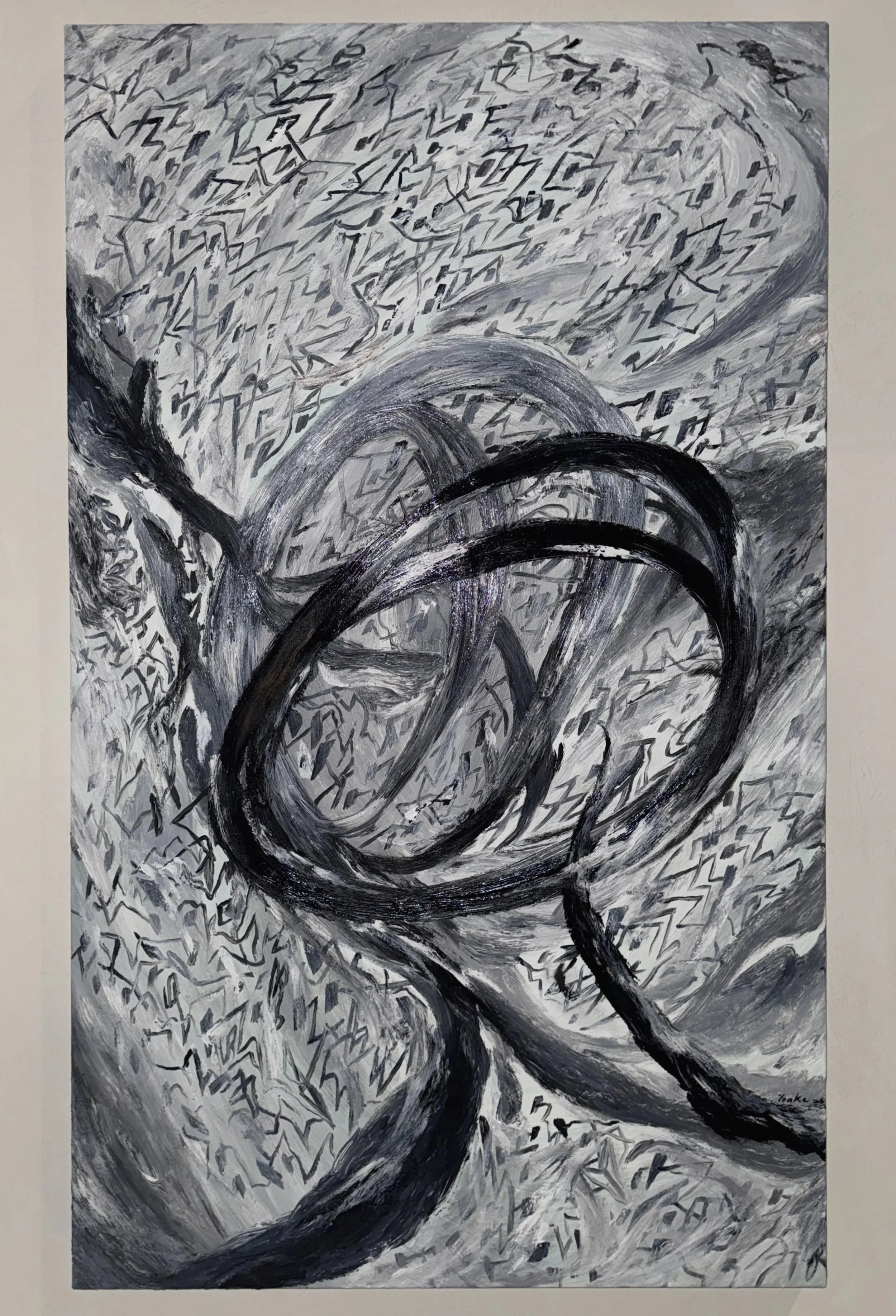 Coil, 2026, Oil on canvas, 60x36 in