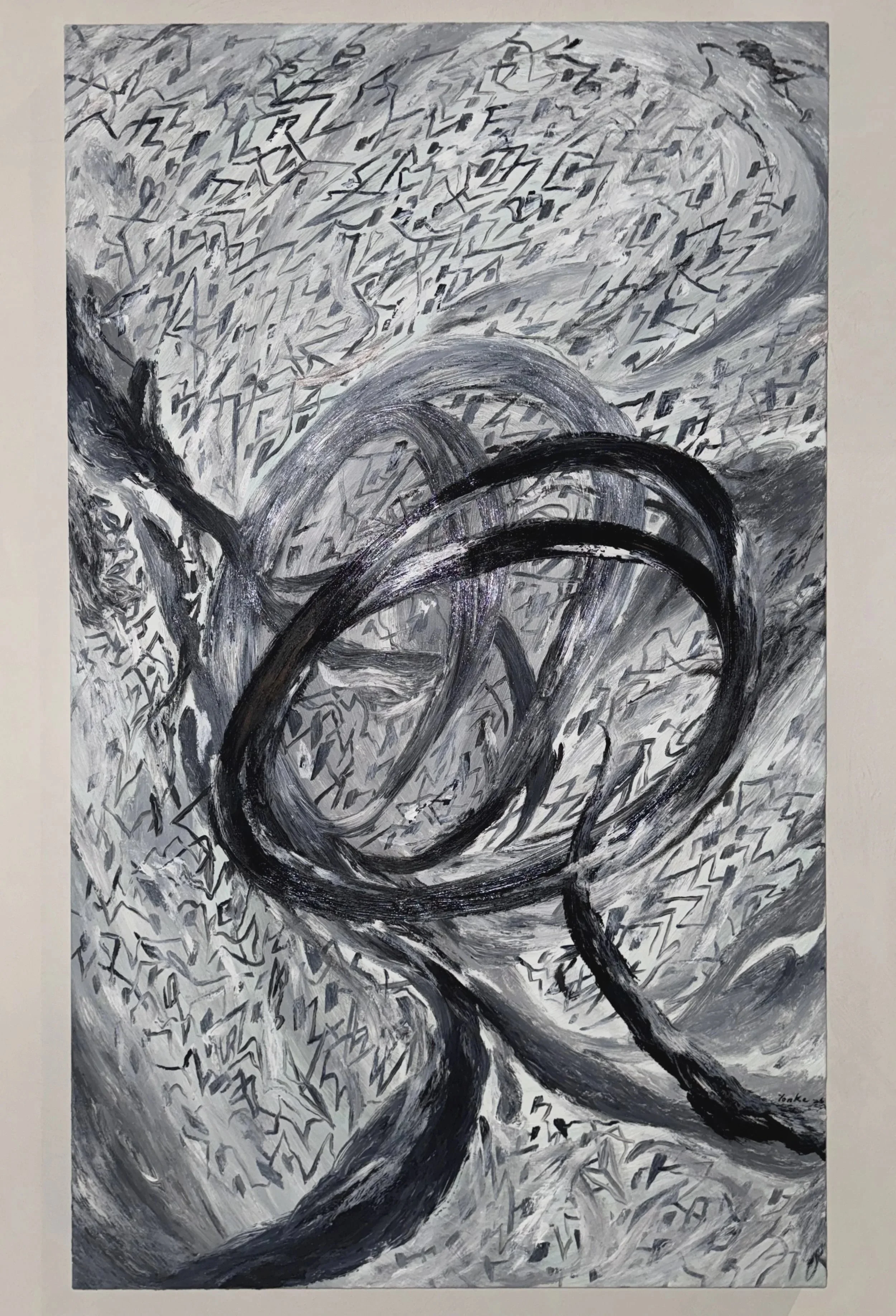 Coil, 2026, Oil on canvas, 60x36 in