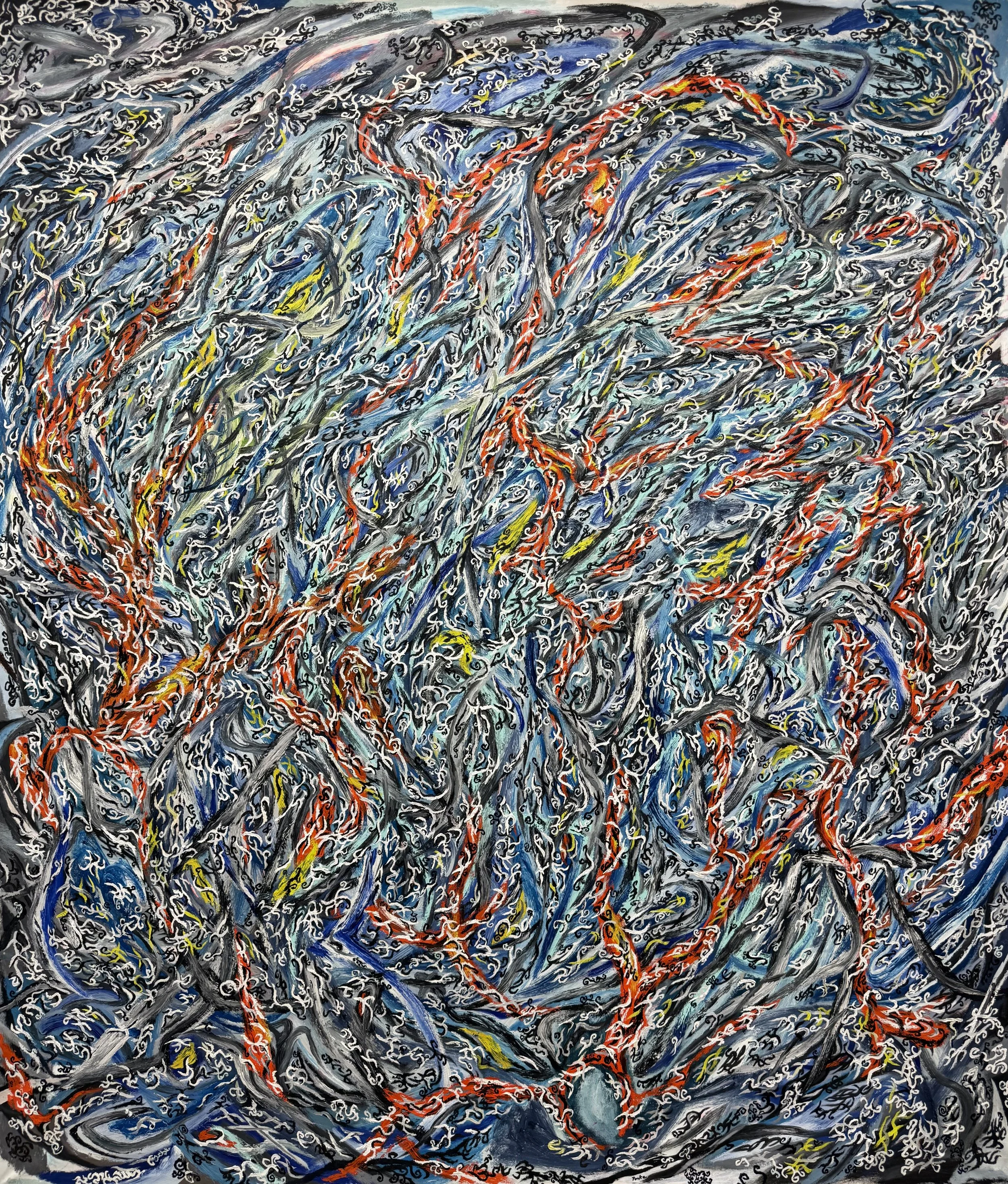 Recursive Field, 2025-2026, Oil on canvas, 72x60